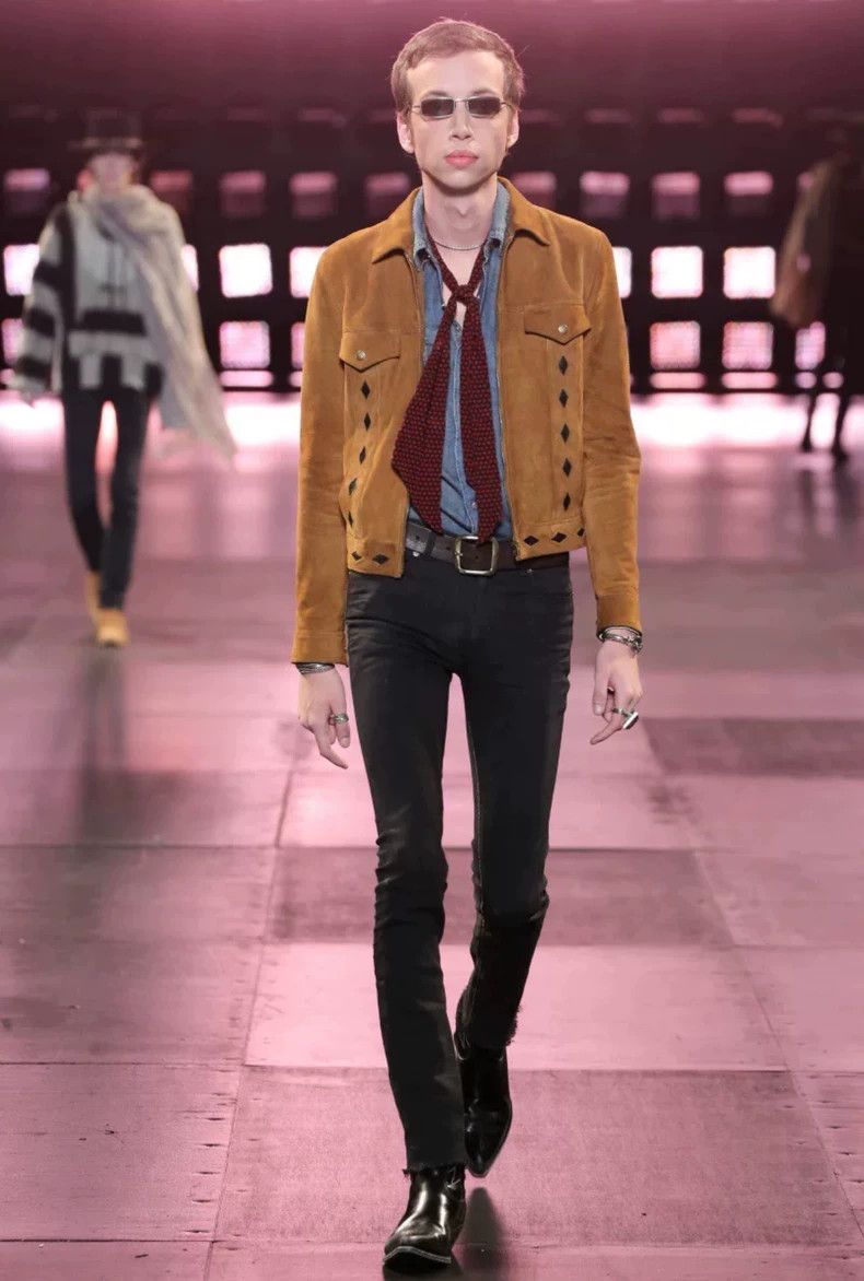 Saint Laurent Paris Saint Laurent Paris15ss Show Oil Wax Calfskin Rhombus Jack Size US M / EU 48-50 / 2 - 8 Thumbnail