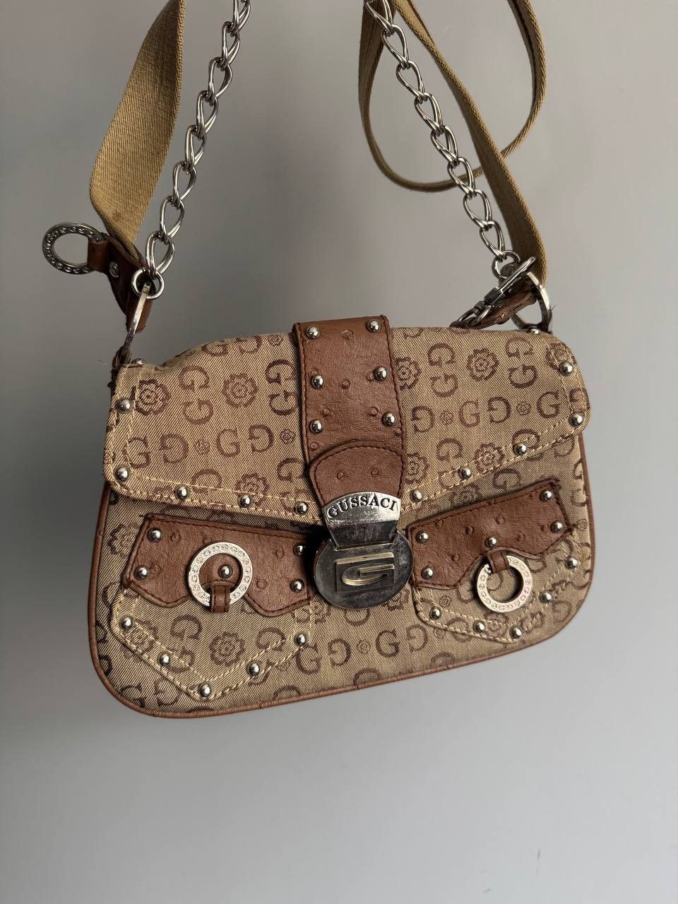 Guess Y2K Vintage Gussaci monogram shoulder bag guess style Size ONE SIZE - 1 Thumbnail