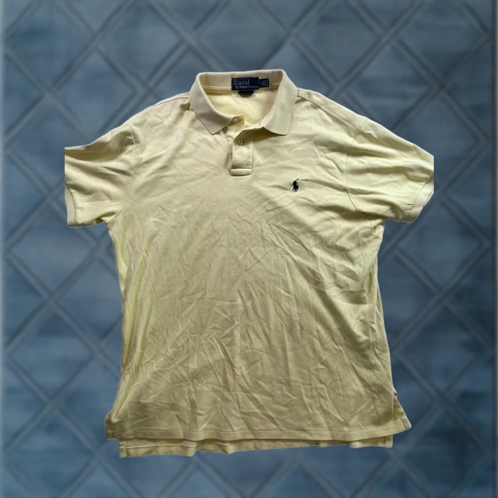 Ralph Lauren Ralph Lauren Polo Shirt Men's Light Yellow Classic Fit Cotton Size Large Size US L / EU 52-54 / 3 - 1 Thumbnail