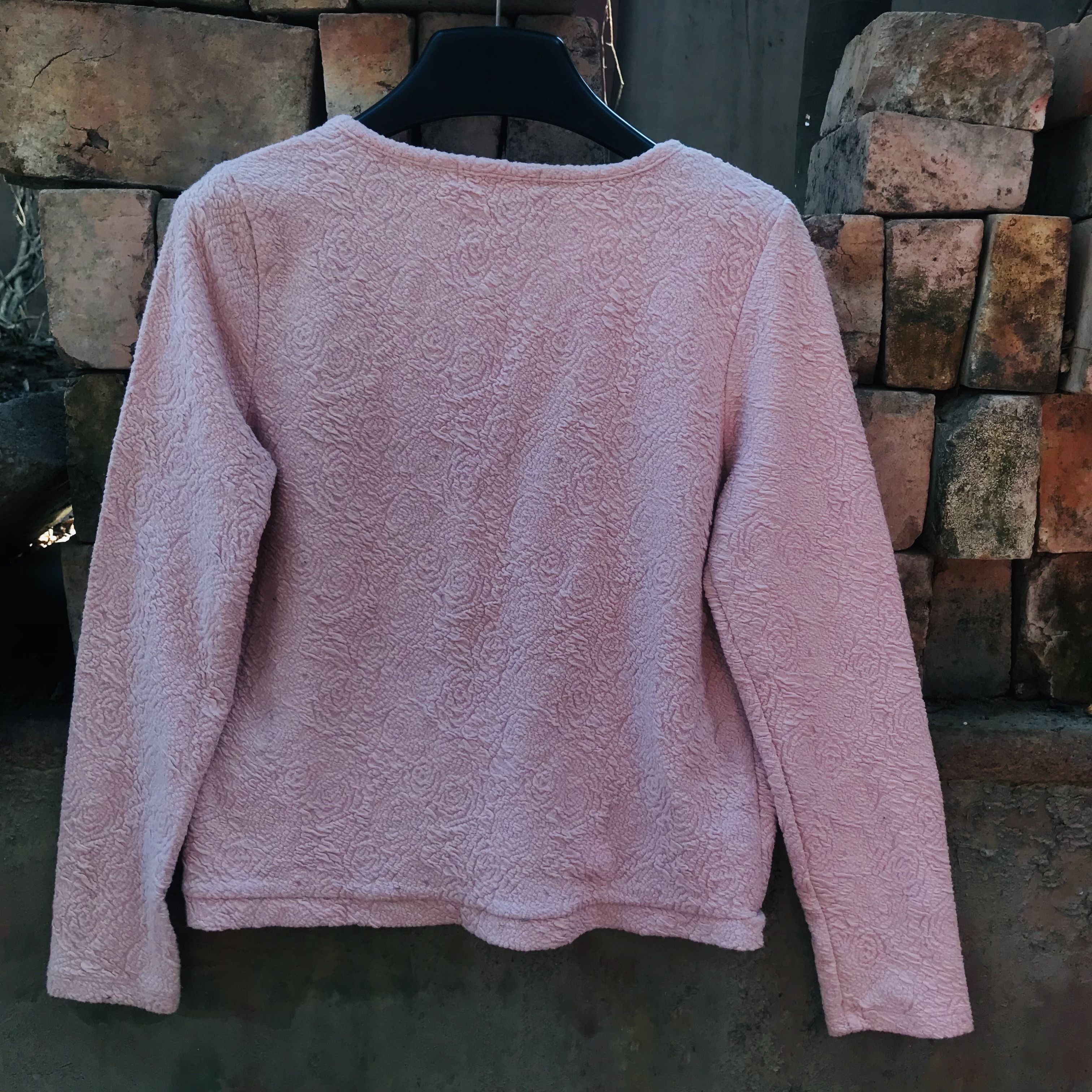 Vintage Embossed Floral Cardigan Size M / US 6-8 / IT 42-44 - 4 Thumbnail