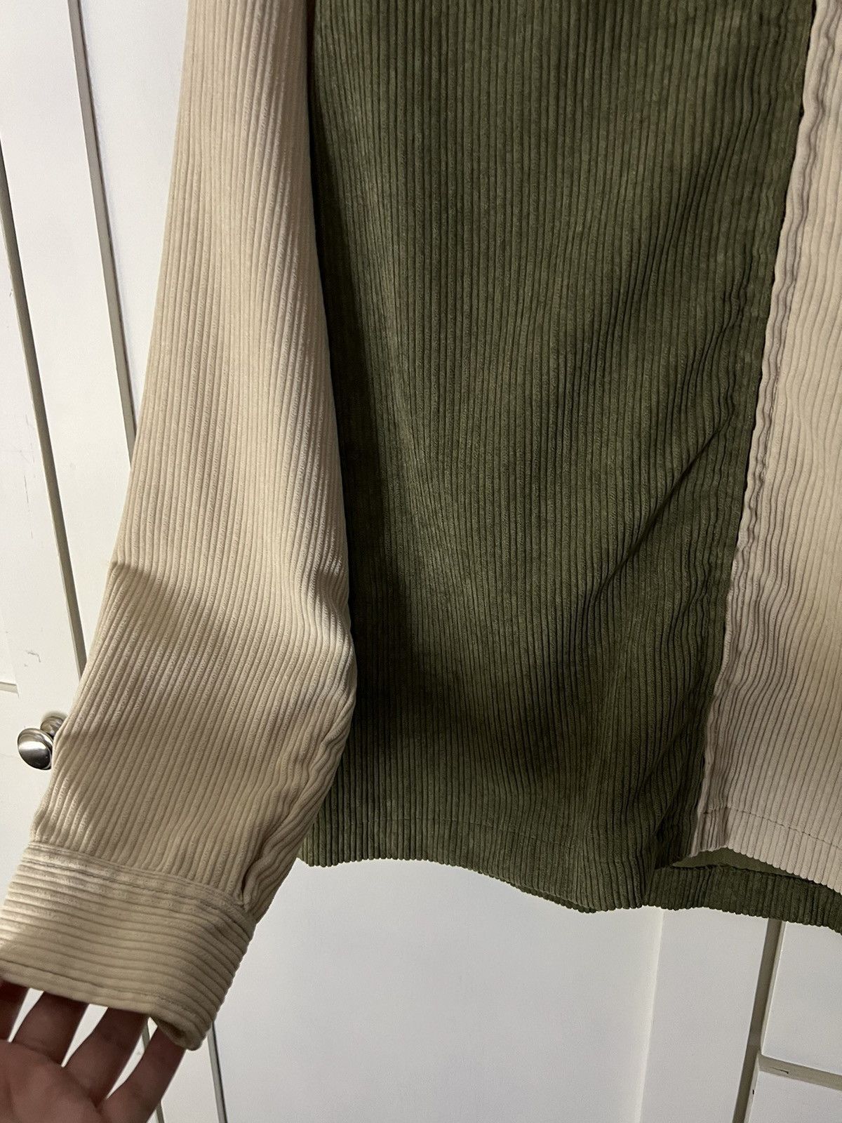 Vintage Green and Beige Corduroy Zip Up Overshirt Jacket Size US S / EU 44-46 / 1 - 2 Thumbnail