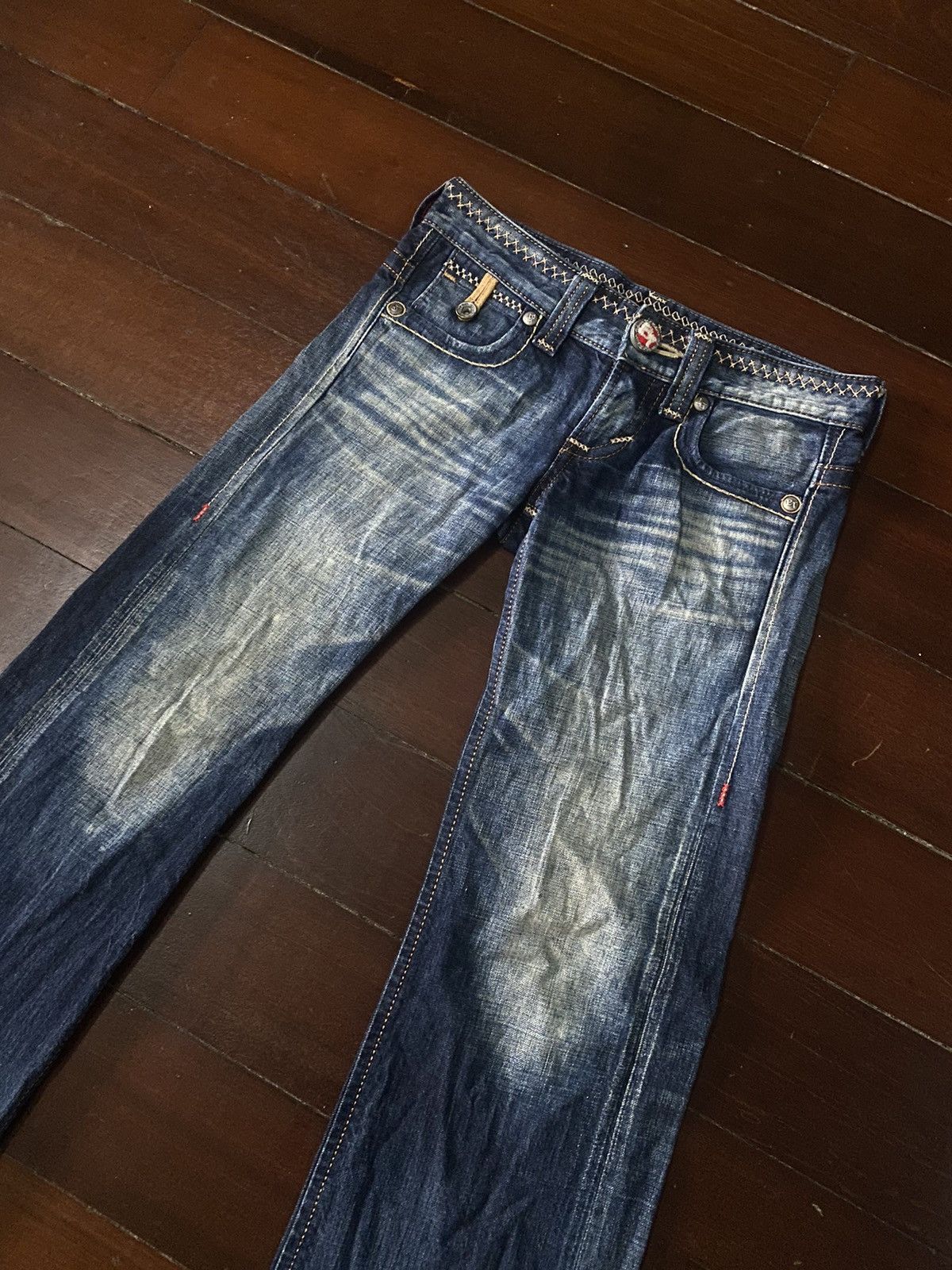 Designer × Edwin FIRE 🔥 EDWIN BLUE TRIP WIDE LEG BOOT CUT Size 30" / US 8 / IT 44 - 6 Thumbnail