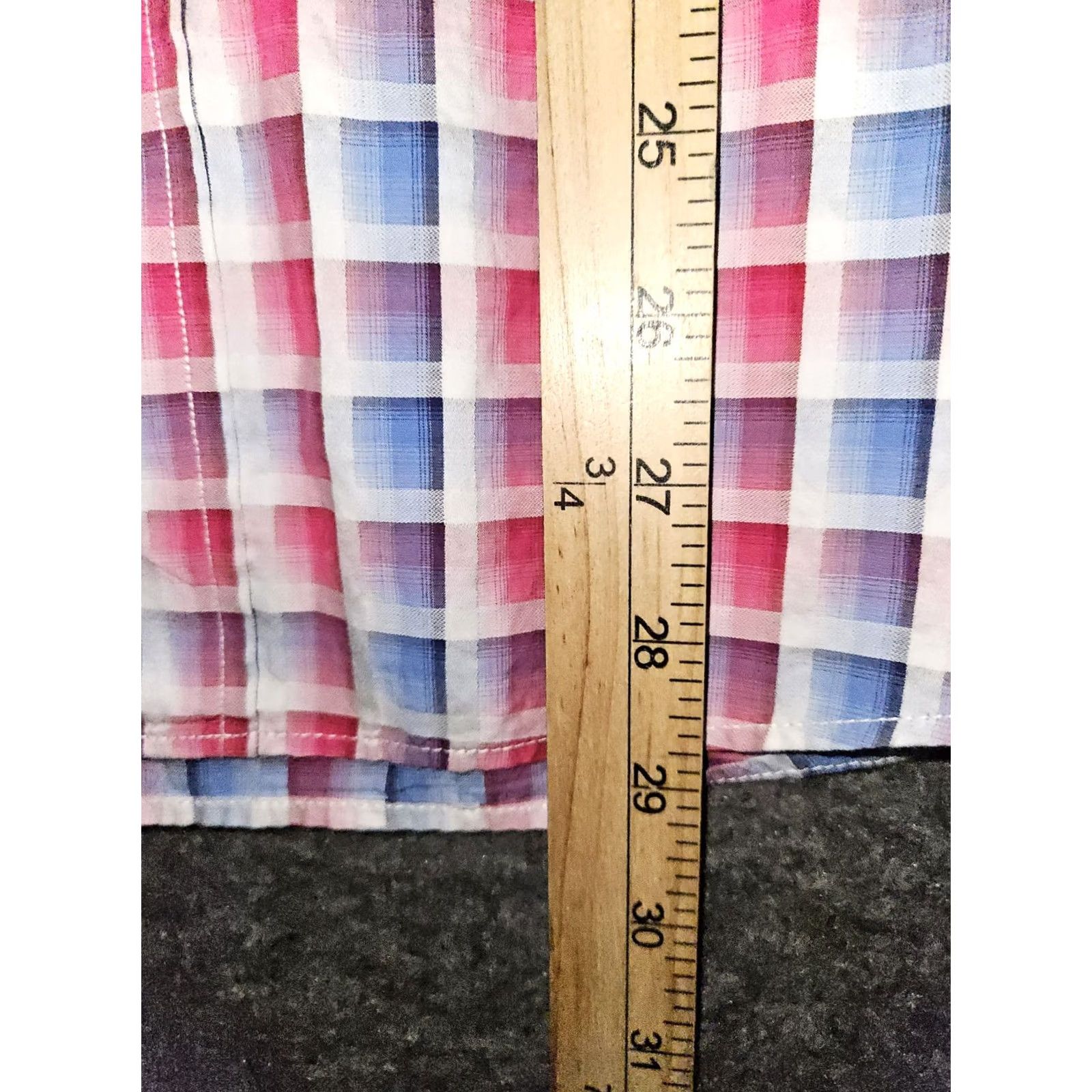 BUGATCHI Bugatchi Mens Large Long Sleeve Check Shirt - Classic Preppy Button-Up Size US L / EU 52-54 / 3 - 5 Thumbnail
