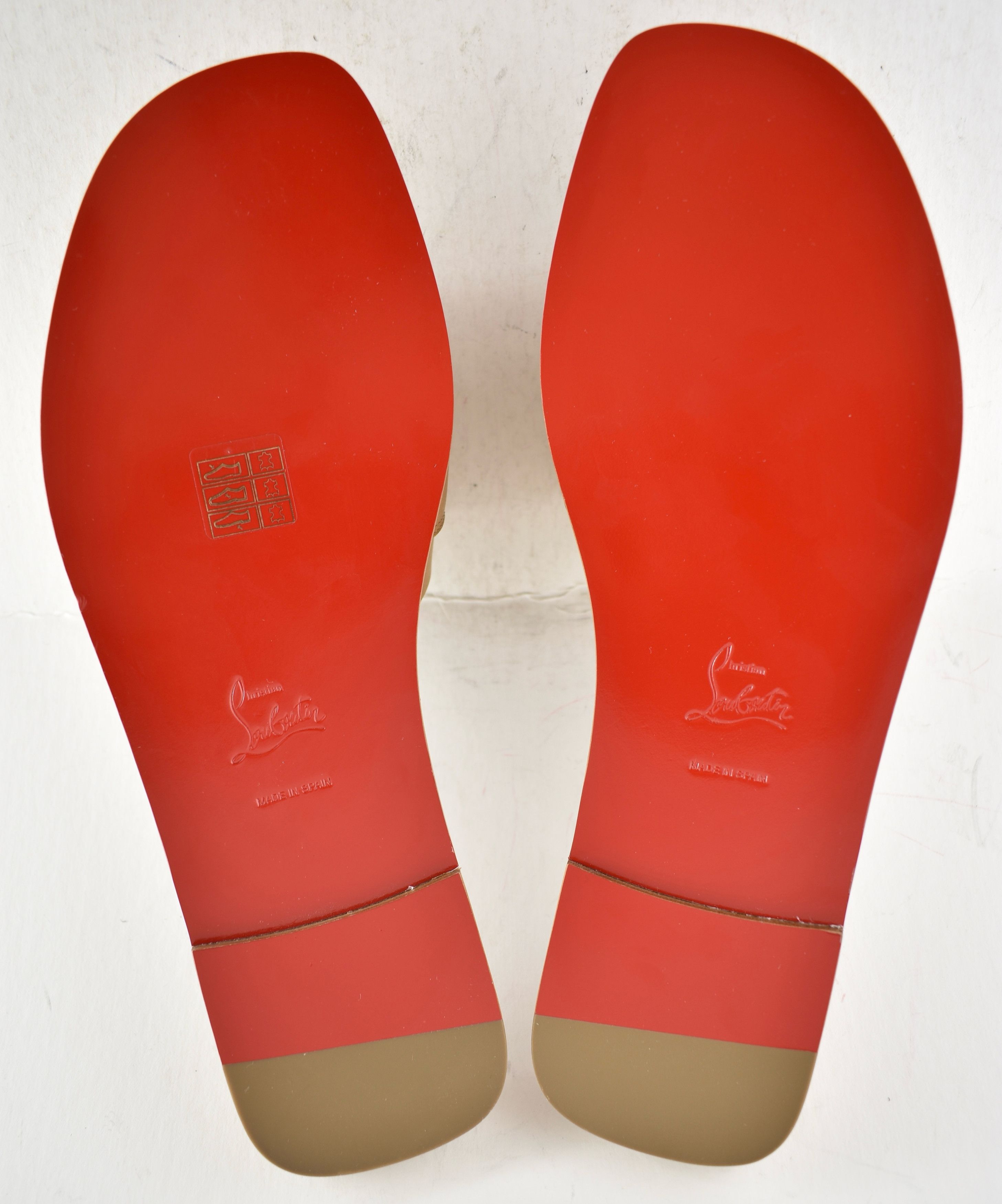 Christian Louboutin Chambelimule Donna Flat Tera Brown Leather Slide Sandal 36 Size US 6 / IT 36 - 16 Thumbnail