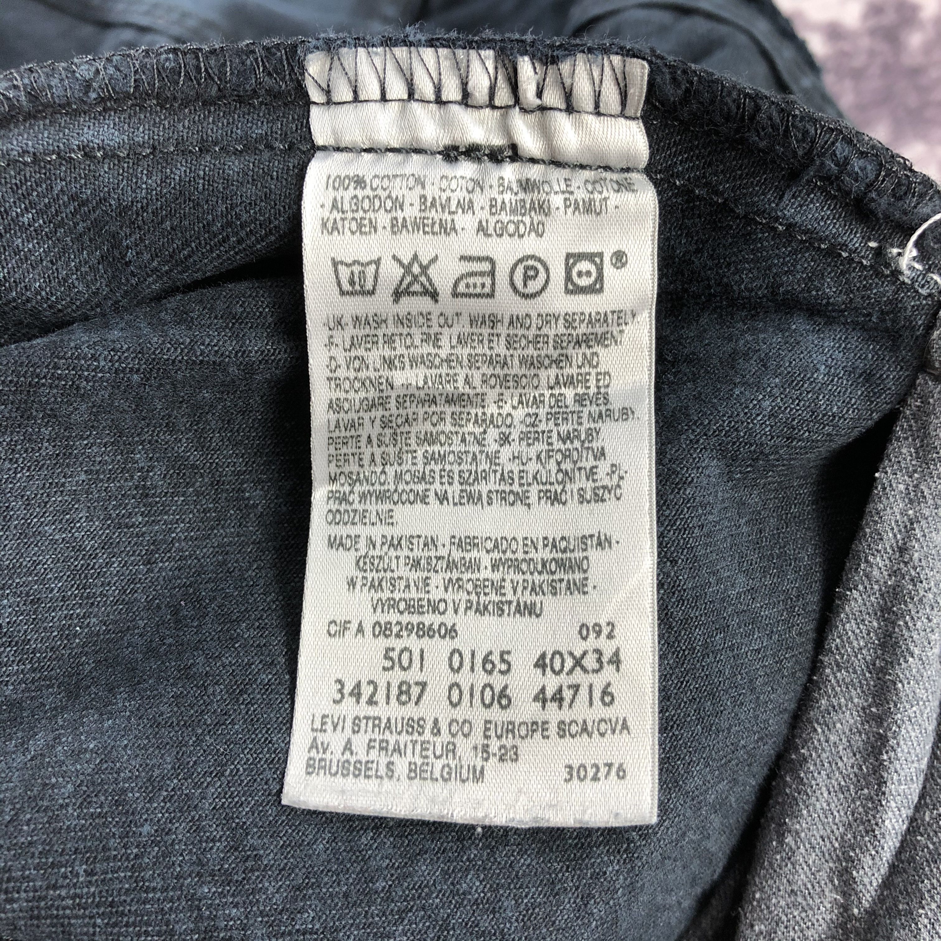 Levi's × Vintage Faded Black Levis 501 Jeans-JM2920 Size US 41 - 13 Thumbnail