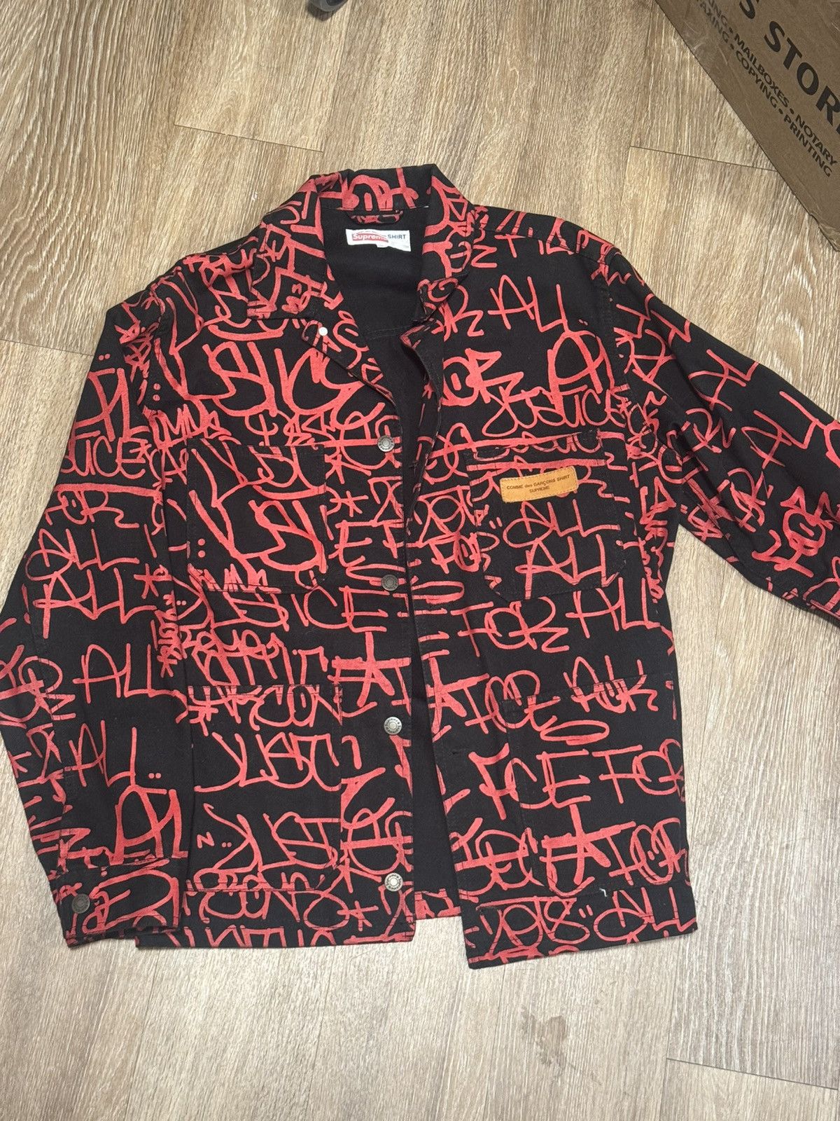 Supreme Supreme x CDG Chore Coat Graffiti | Grailed