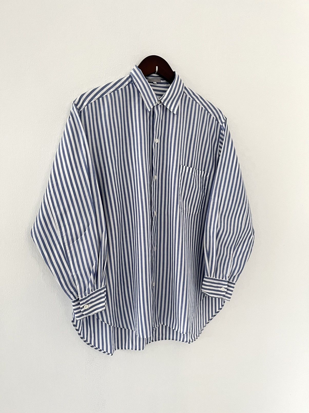 Yohji Yamamoto Yohji Yamamoto INED Striped Baggy Shirt Size US M / EU 48-50 / 2 - 2 Thumbnail