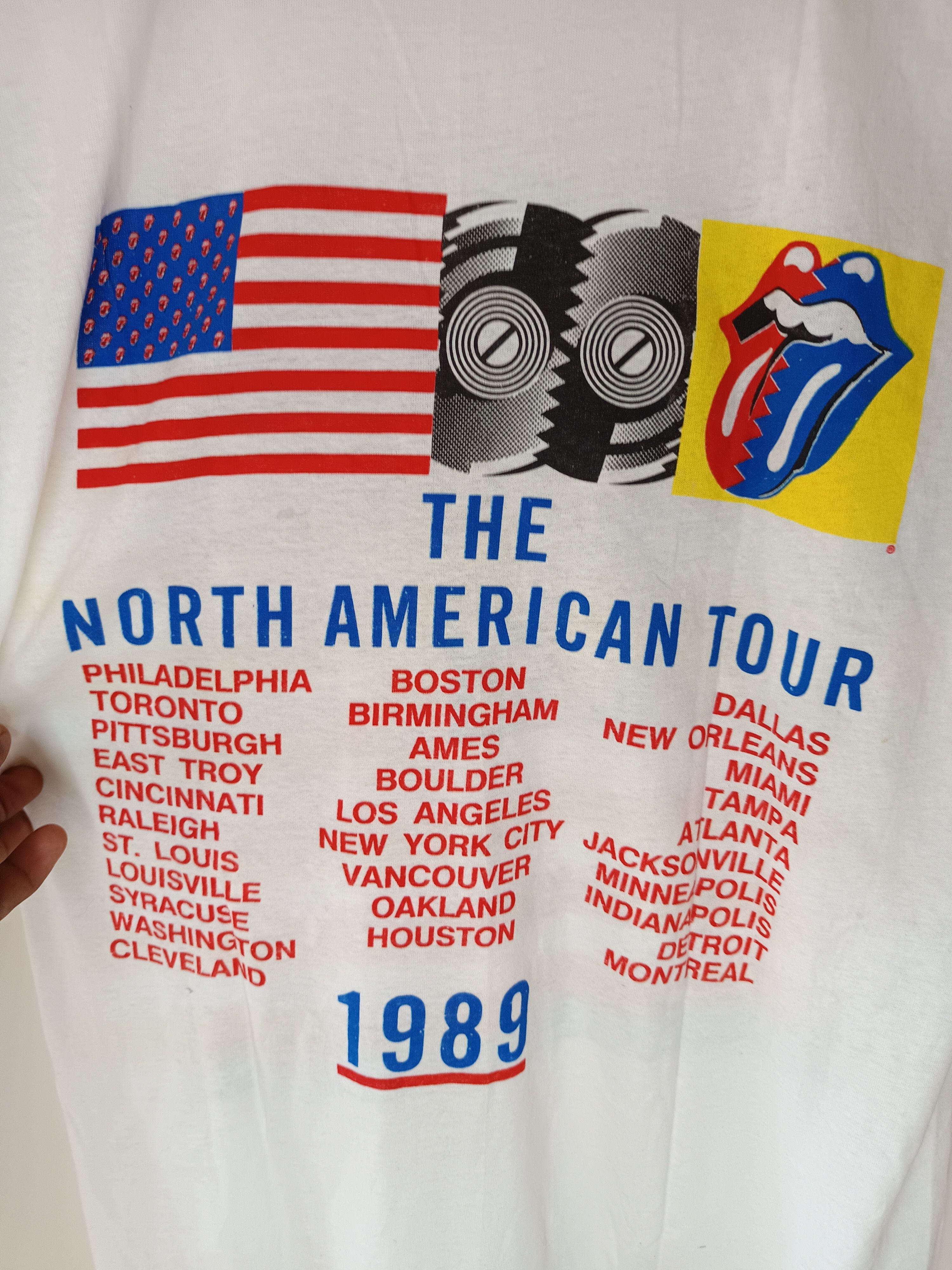 Band Tees × The Rolling Stones × Vintage VTG Rolling Stone Steel wheels The North American Tour 1989 Size US XL / EU 56 / 4 - 6 Thumbnail