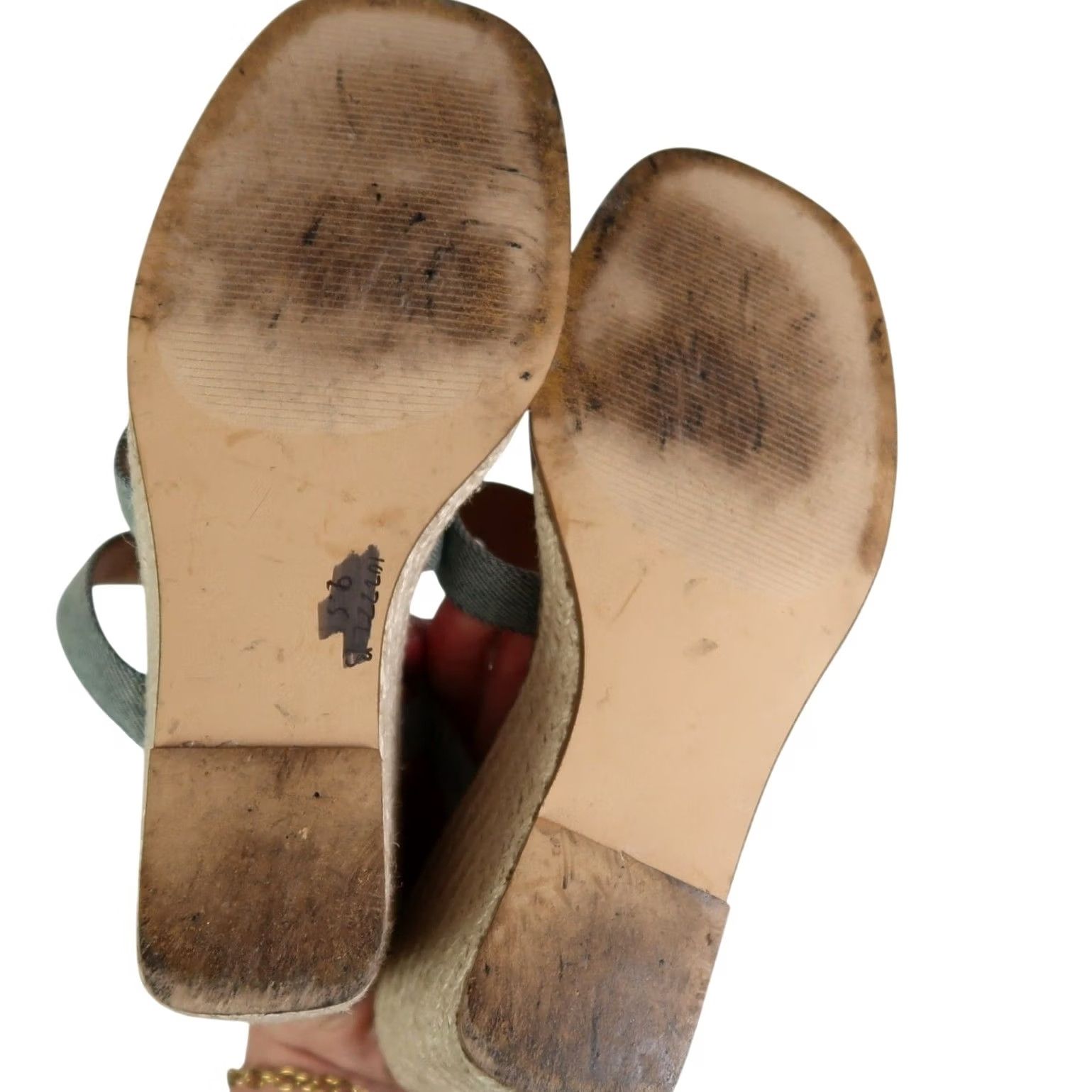 Steve Madden Steve Madden Sandal Women Tan Leather Espadrille Wedge Heel Hopeful 9.5 Size US 10 / IT 40 - 5 Thumbnail