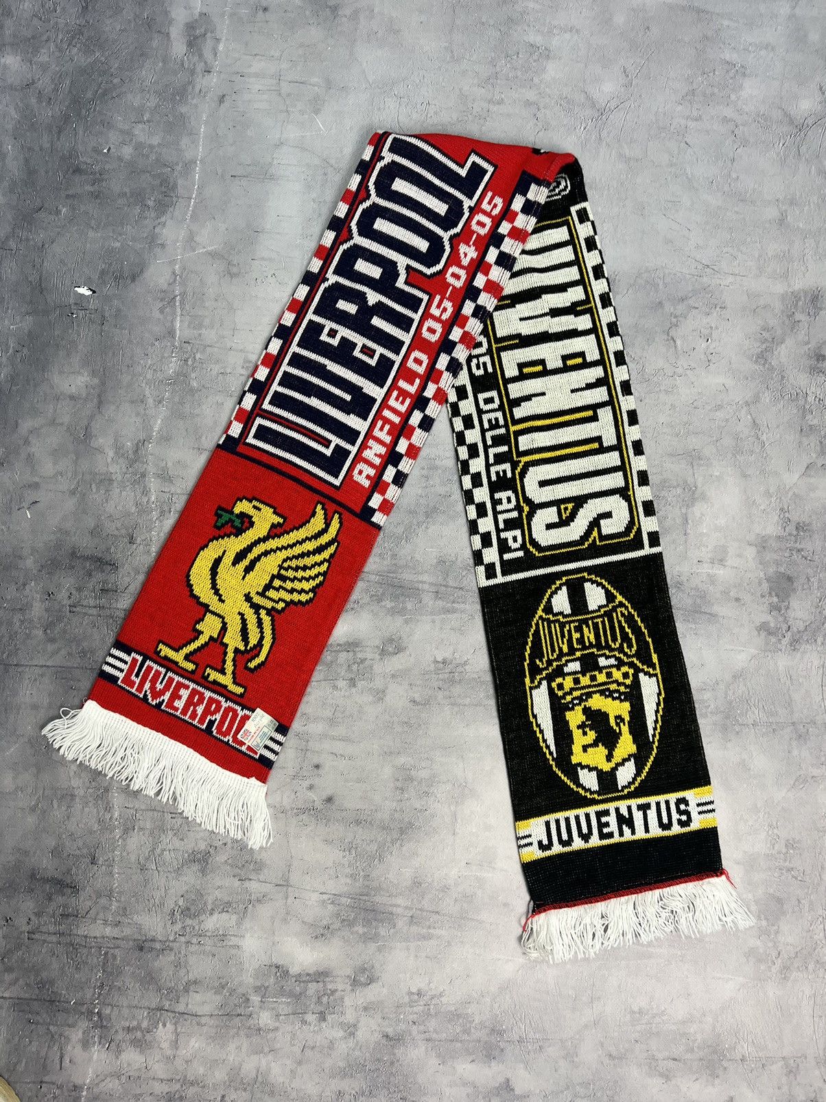 Vintage Vtg Scarf Liverpool x Juventus 2005 Size ONE SIZE - 1 Thumbnail
