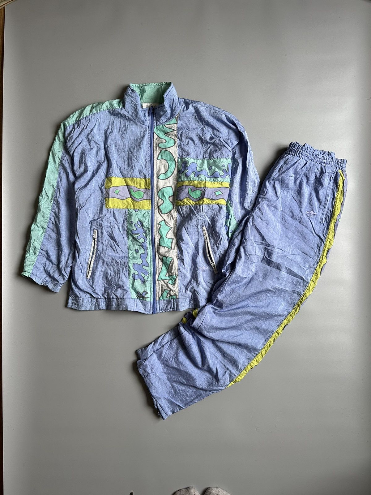 Adidas Vintage 80s Adidas Nylon Tracksuit Jacket Pants Size M Size US M / EU 48-50 / 2 - 1 Thumbnail