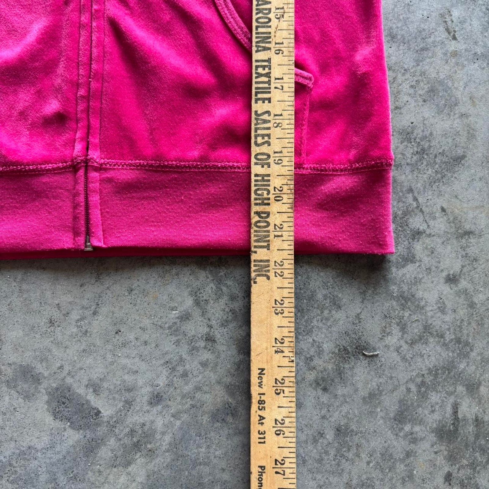 Juicy Couture × Juicy Couture Jeans × Vintage Vintage Y2K Juicy Couture Style Velour Cropped Hoodie Size S / US 4 / IT 40 - 5 Thumbnail