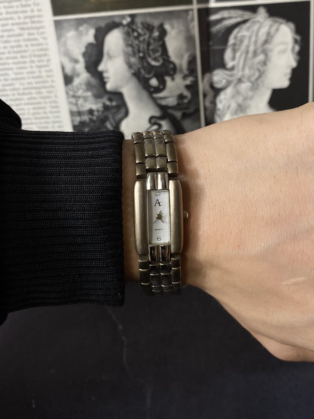 Japanese Brand × Jewelry × Vintage Silver AC Quartz Watch Metal Bracelet Size ONE SIZE - 2 Thumbnail