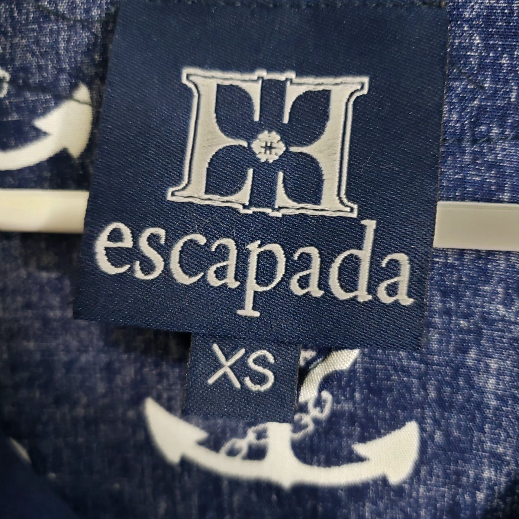 Escada Escapada Dress XS Blue White Anchors 3/4 Sleeve Womens XS Dress Casual Shift Size XS / US 0-2 / IT 36-38 - 6 Thumbnail