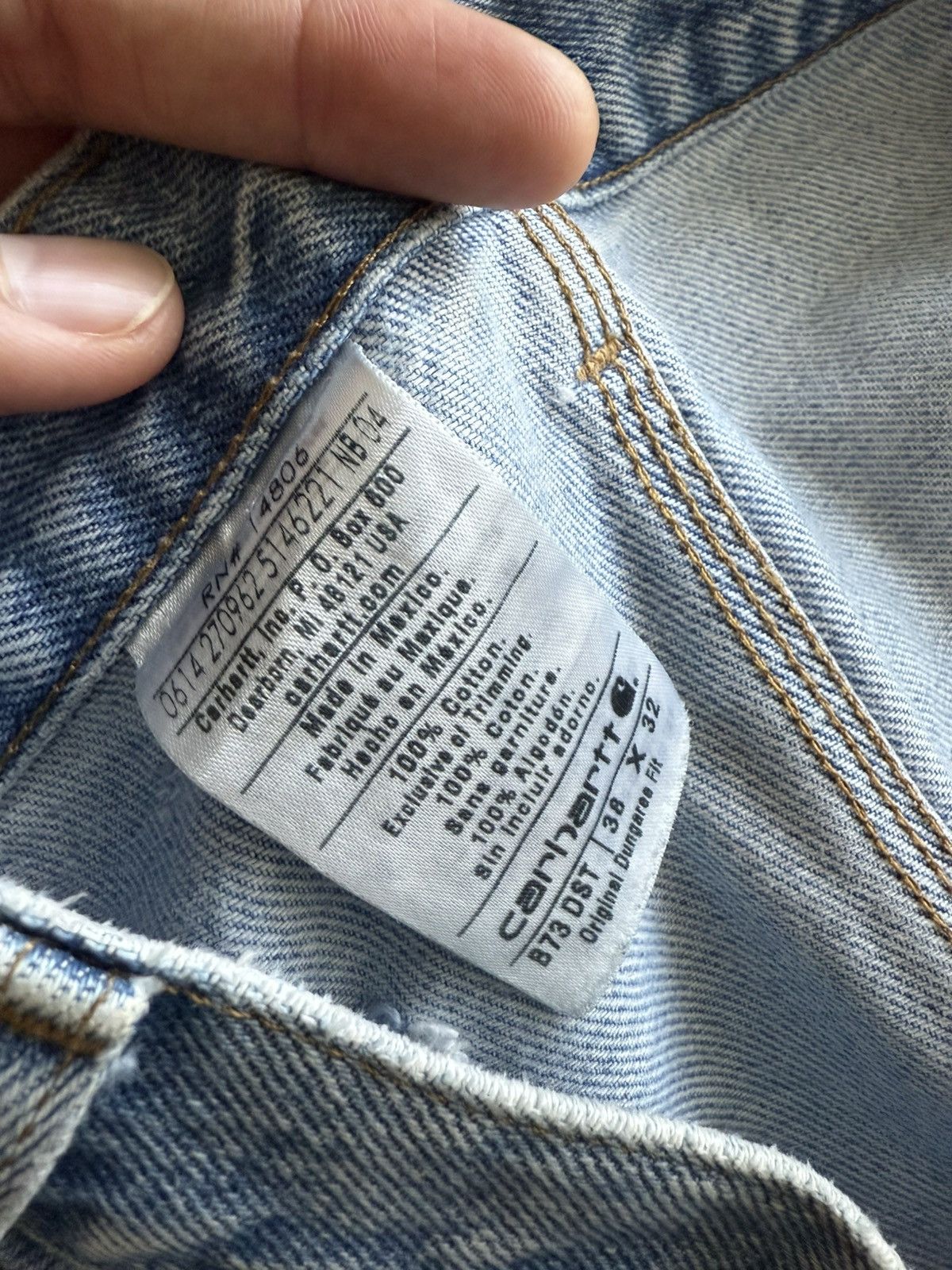Carhartt Used vintage 38 x 32 Vintage Carhartt Double Knee Jeans Size US 38 / EU 54 - 4 Thumbnail