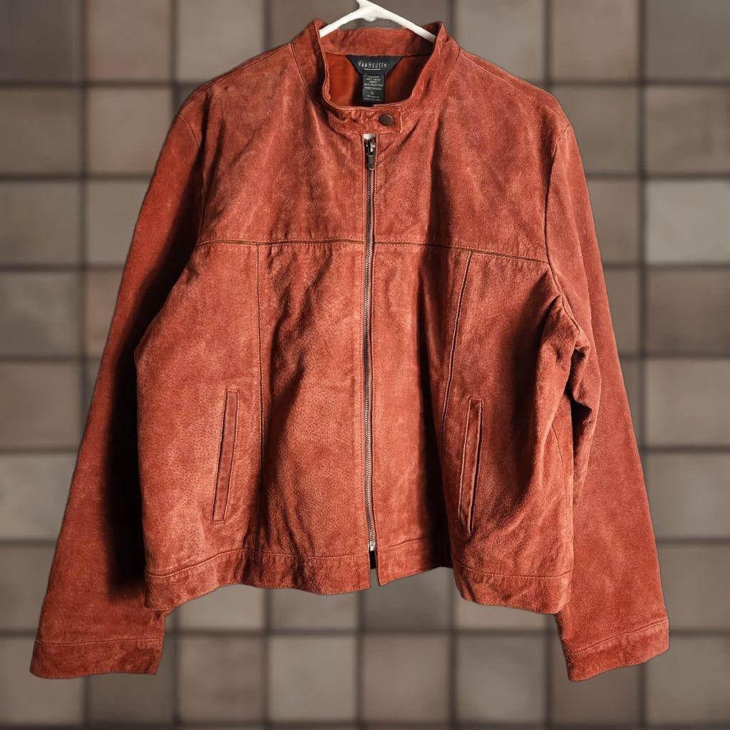 Van Heusen VINTAGE Van Heusen Womens Burnt Orange Suede Jacket XL - Motorcycle Style, Bohemian, Fall Size XL / US 12-14 / IT 48-50 - 1 Thumbnail