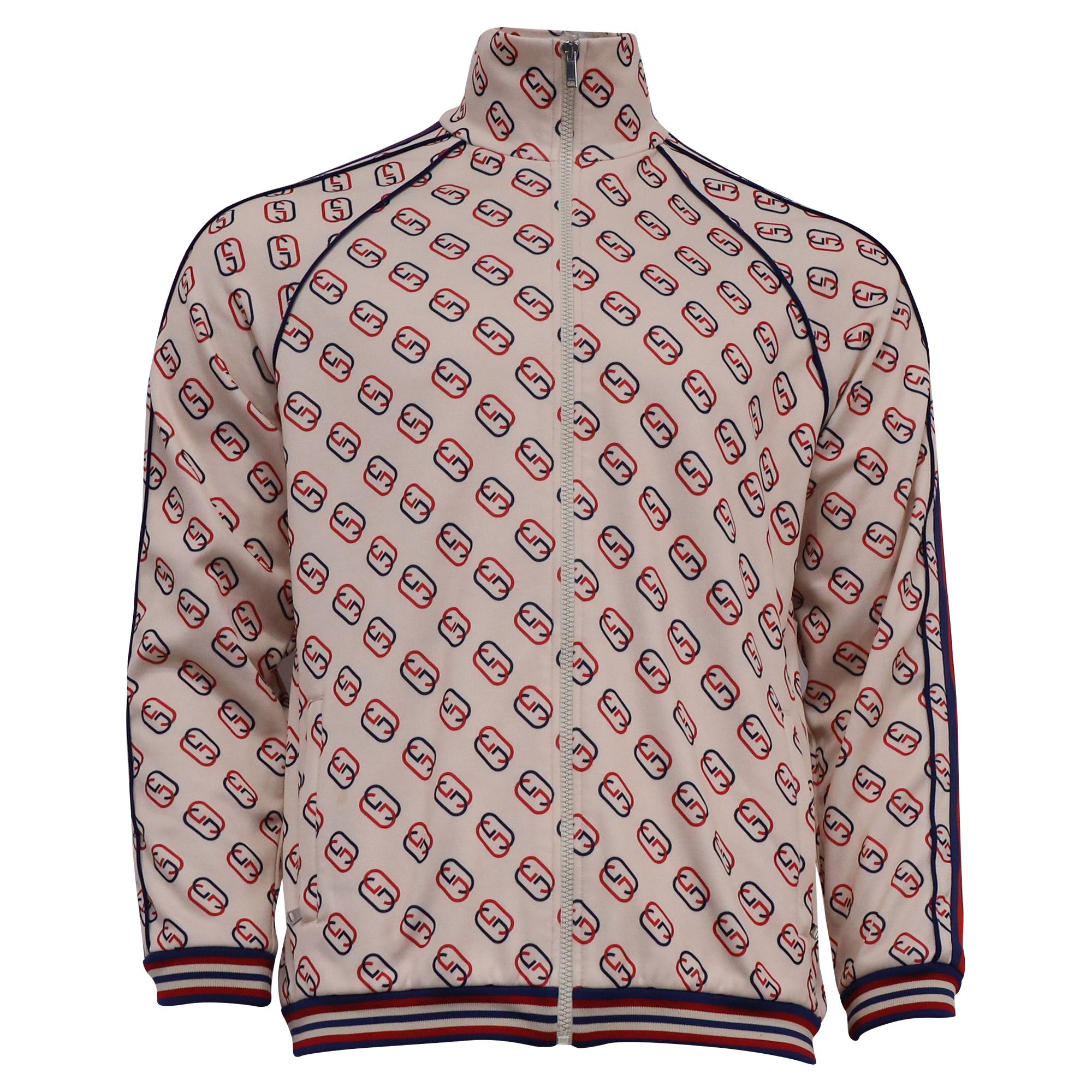 Gucci Gucci Striped Webbing Logo-Print Track Jacket in Multicolor Size US M / EU 48-50 / 2 - 1 Thumbnail