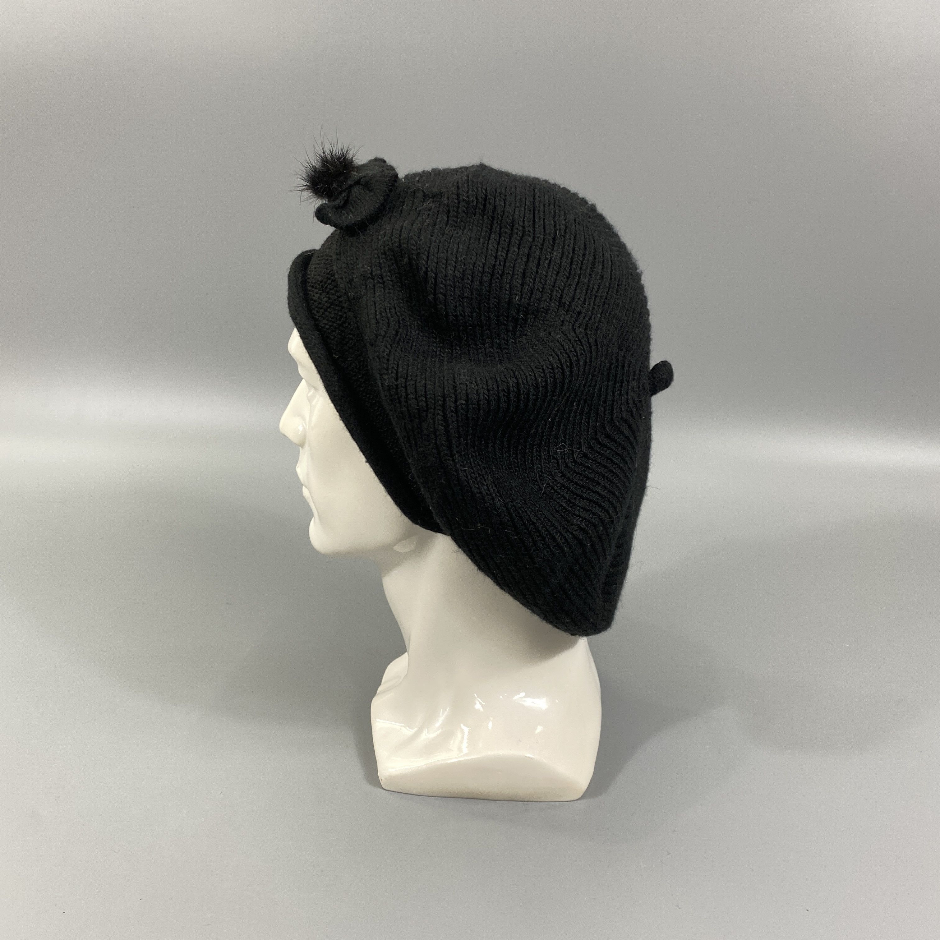 Japanese Brand Black Baret With Ribbon Hats -BN884 Size ONE SIZE - 1 Thumbnail