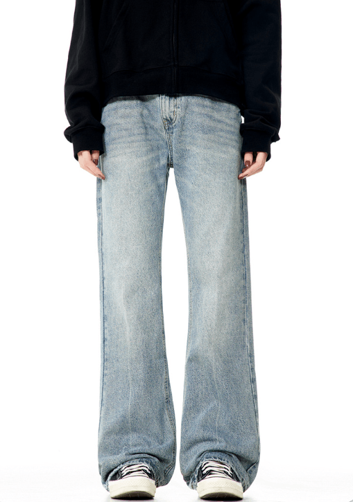 Japanese Brand × Jean American light blue retro washed street flared jeans y2k Size US 32 / EU 48 - 1 Thumbnail