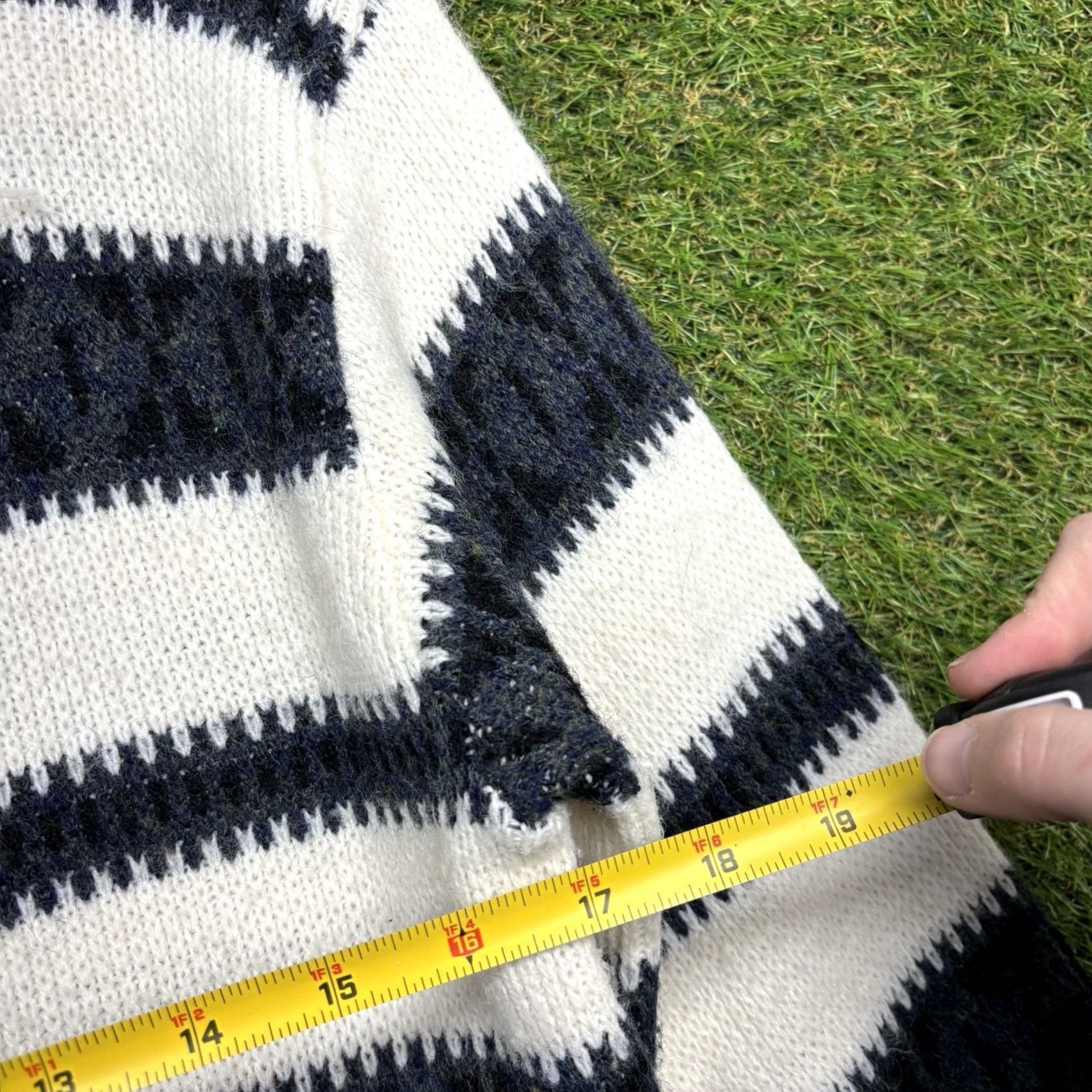 Vintage VINTAGE Kandahar Deluxe Sweater Mens S 1960s Blue Zip Up Striped Acrylic Fuzzy Limited Vintage Knit Depicting Art Deco Showpiece? Size US S / EU 44-46 / 1 - 6 Thumbnail