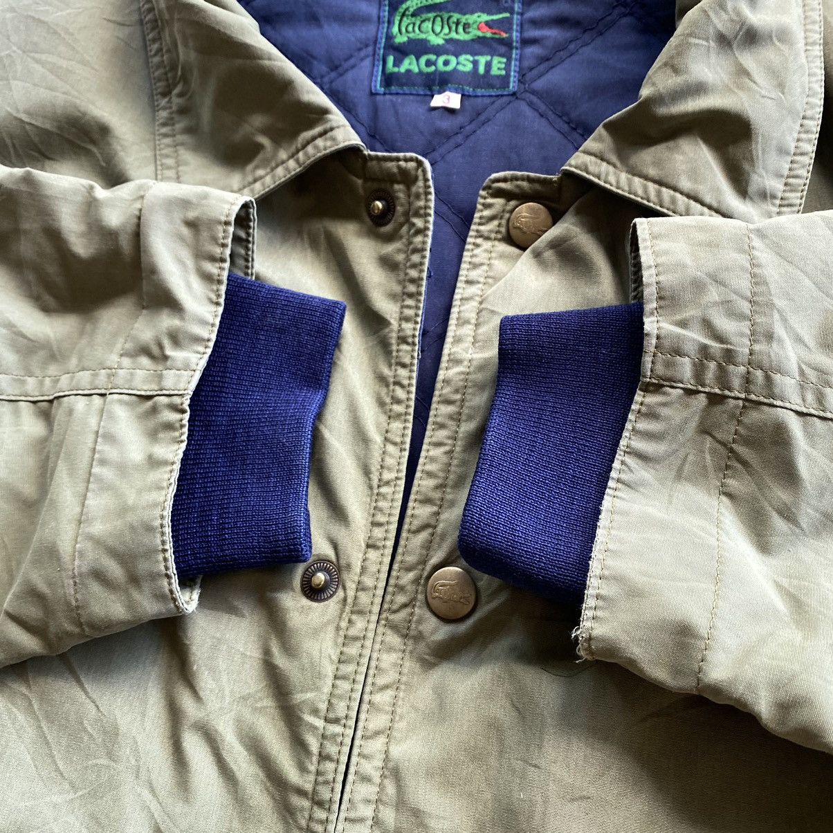 Japanese Brand × Lacoste LACOSTE Vintage Quilted Puffer Button Jacket Size US M / EU 48-50 / 2 - 9 Thumbnail