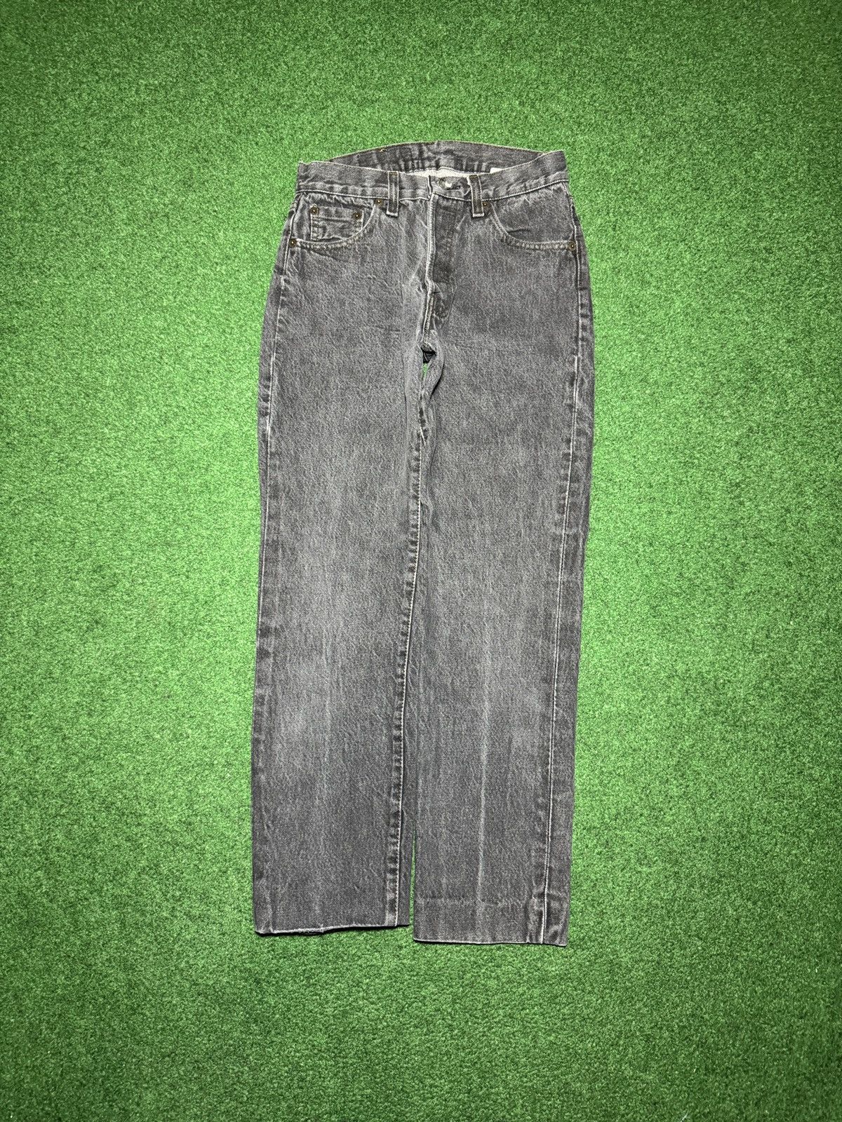 Levi's Vintage Clothing Vintage 70s Levi’s 501 Black Straight Leg Denim Jeans Size US 26 / EU 42 - 3 Thumbnail