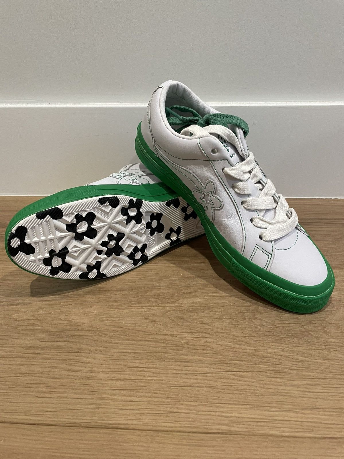Converse × Golf Wang × Golf le Fleur Golf le Fleur x Converse One Star White and Green Size US 7 / EU 40 - 8 Thumbnail