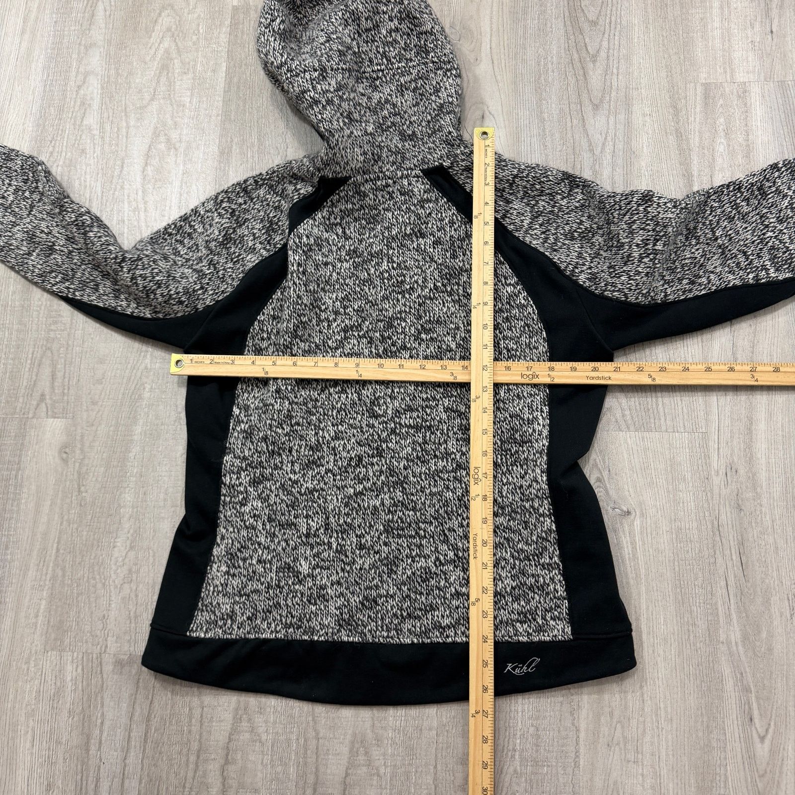 Kuhl Kuhl Stout Wool Hooded Jacket Women's Large Gray Black Size L / US 10 / IT 46 - 7 Thumbnail