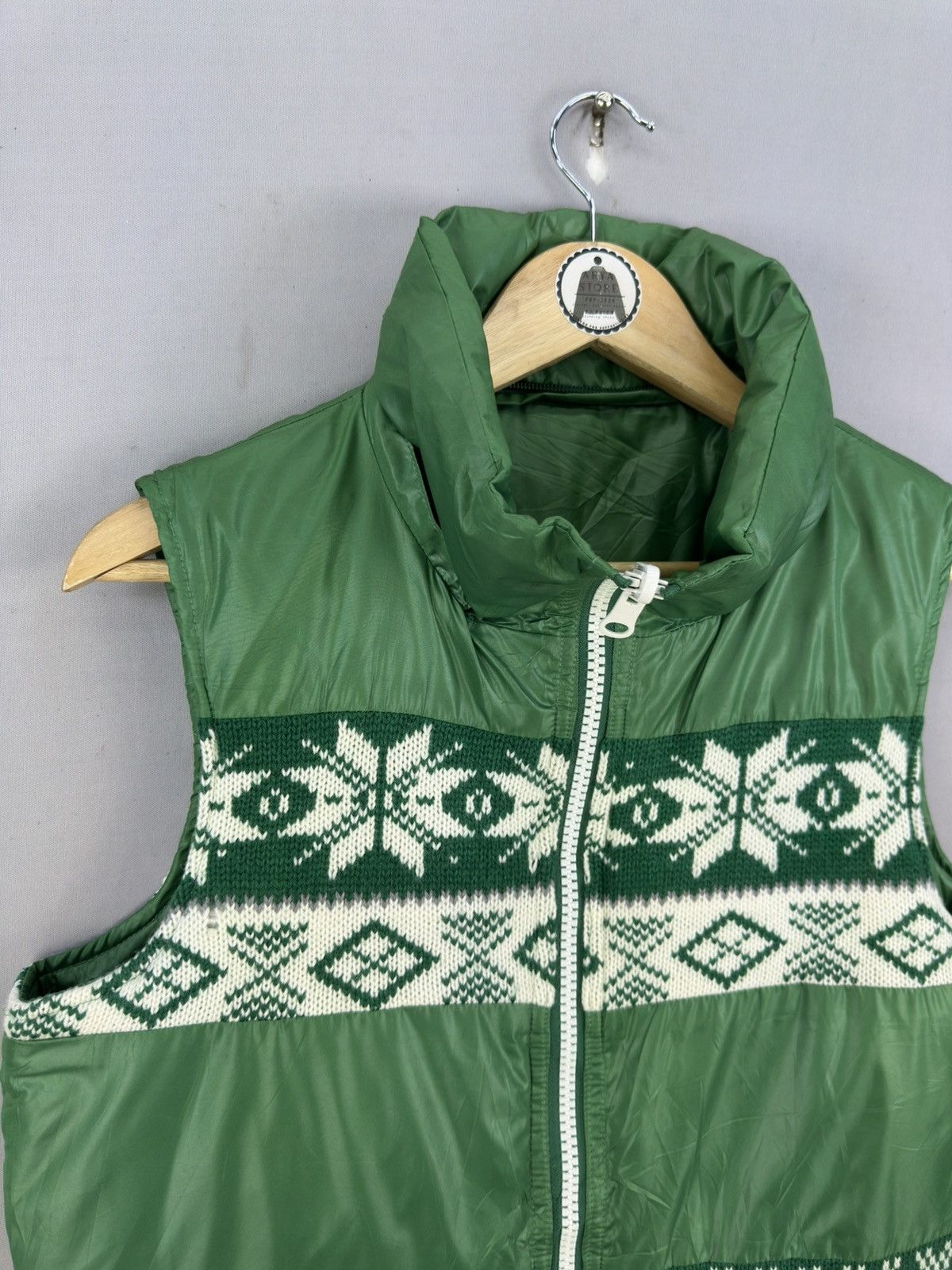 Japanese Brand Noyet Navajo Knit Reversible Puffer Vest Size US S / EU 44-46 / 1 - 2 Thumbnail