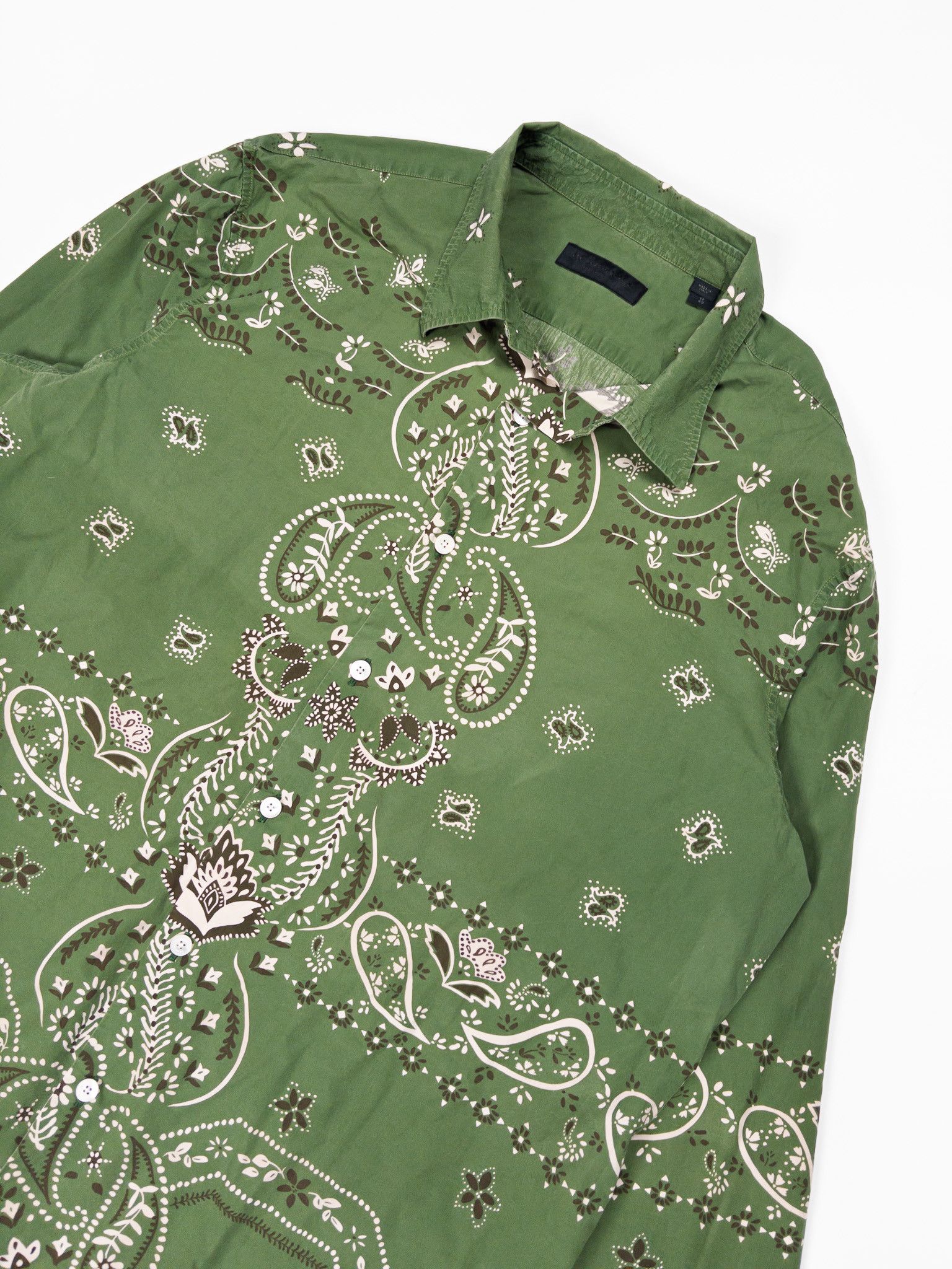Burberry Prorsum Burberry Prorsum AW15 Paisley Bandana Print Shirt Size US L / EU 52-54 / 3 - 2 Thumbnail
