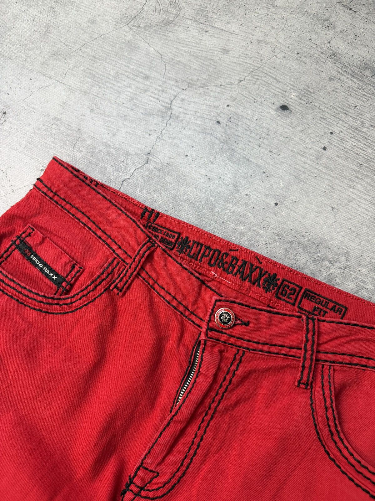 If Six Was Nine Japanese Y2k Cipo Baxx Double Waisted Ripped Faded Y2k Jeans Size US 36 / EU 52 - 4 Thumbnail