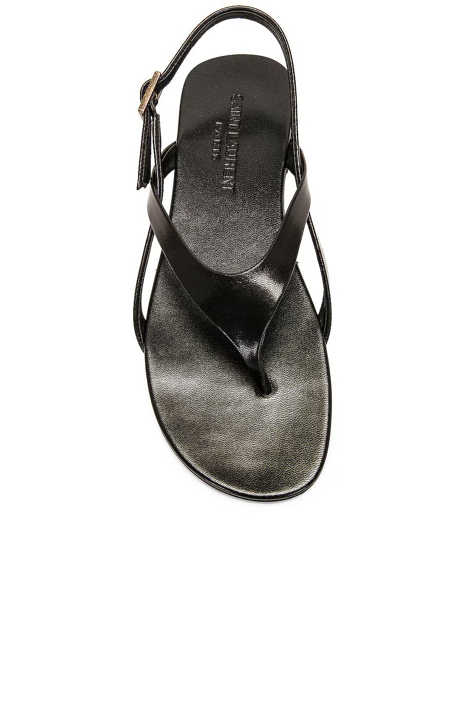 Saint Laurent Paris o1bcso1str1124 Keith Flat Sandals in Nero Size US 5.5 / IT 35.5 - 4 Thumbnail