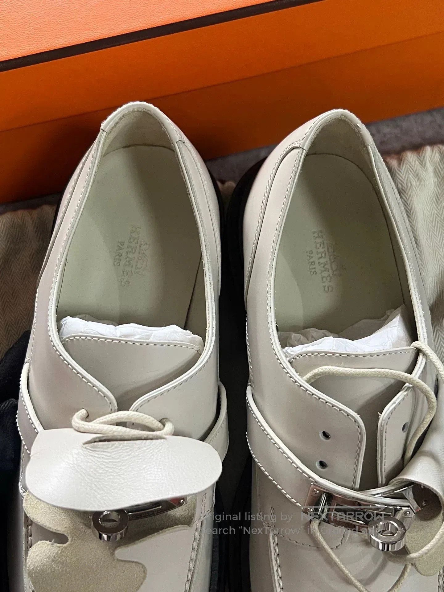 Hermes Hermes FIRST Platform Silver Buckle Shoes. Size US 6 / IT 36 - 6 Thumbnail