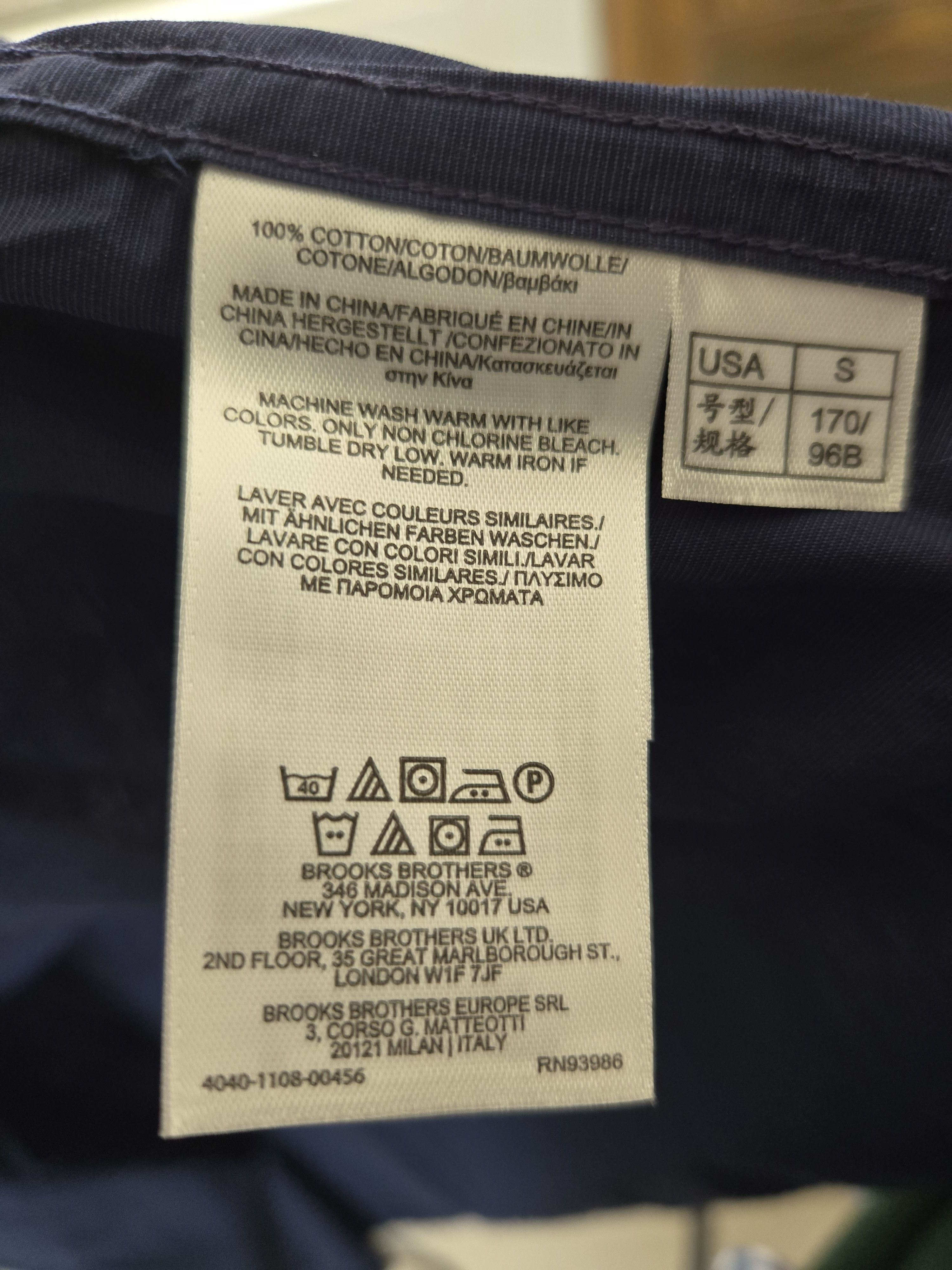 Brooks Brothers Brooks Brothers New with Tags Navy 100% cotton button down Size US S / EU 44-46 / 1 - 3 Thumbnail