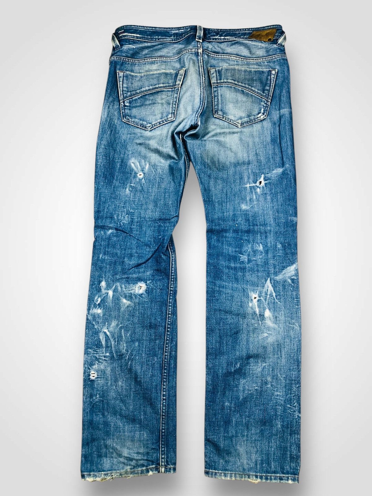 Diesel Diesel Industry Distress Jeans (36) Size US 33 - 2 Thumbnail