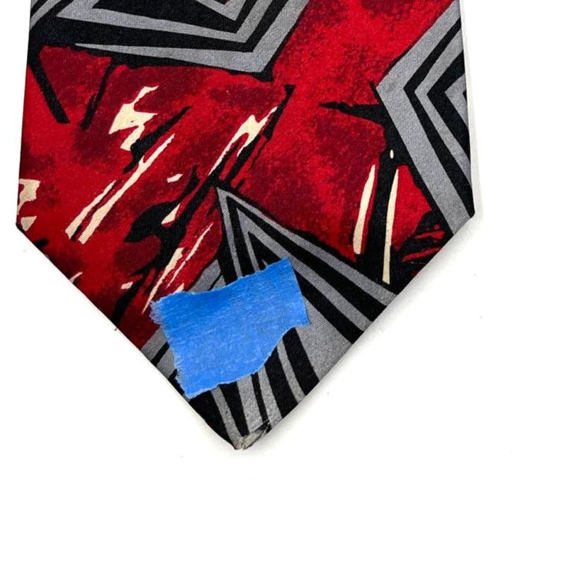 Pierre Balmain Vintage Balmain Tie Abstract Geometric Red Size ONE SIZE - 5 Thumbnail