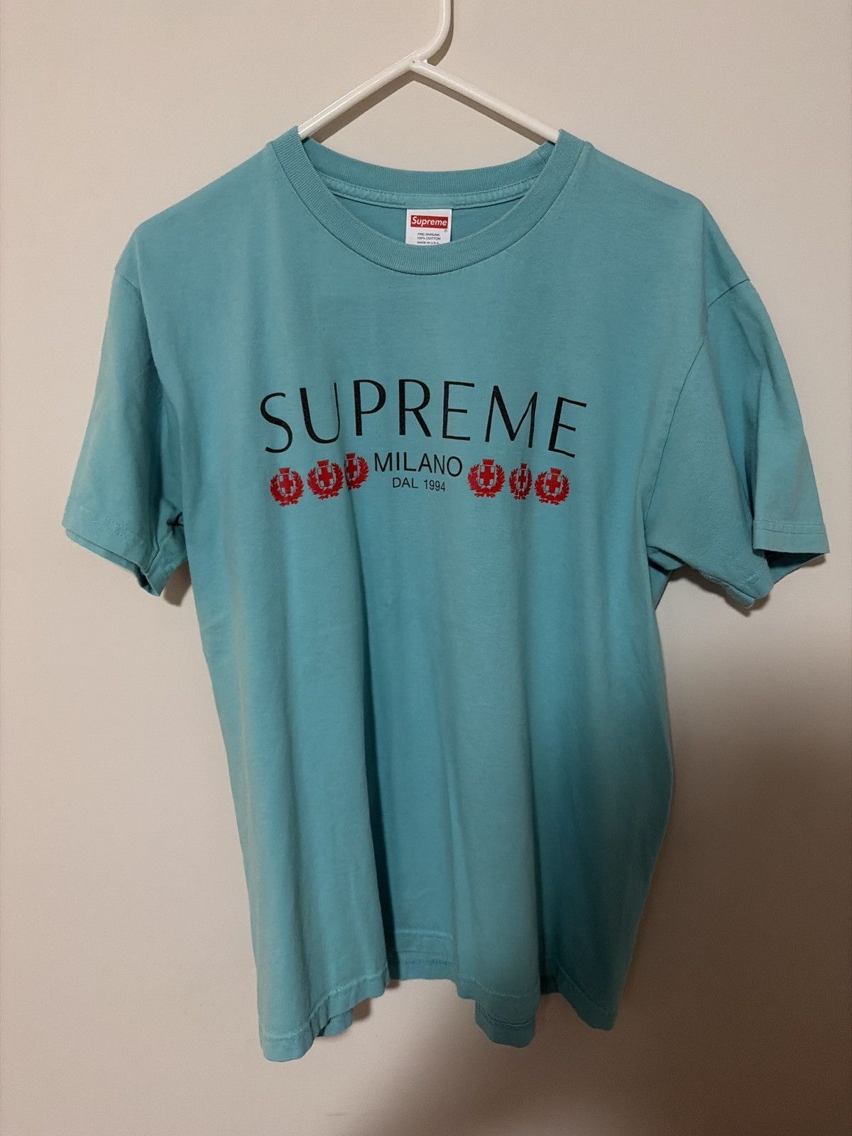 Supreme Supreme Milano Light Teal T-shirt Size US M / EU 48-50 / 2 - 1 Thumbnail