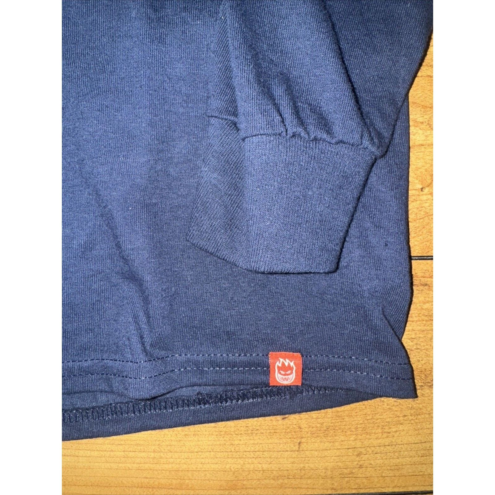 Spitfire × Vintage Spitfire Flaming Head Long Sleeve T-Shirt Navy Blue L 21x28 Size US L / EU 52-54 / 3 - 3 Thumbnail