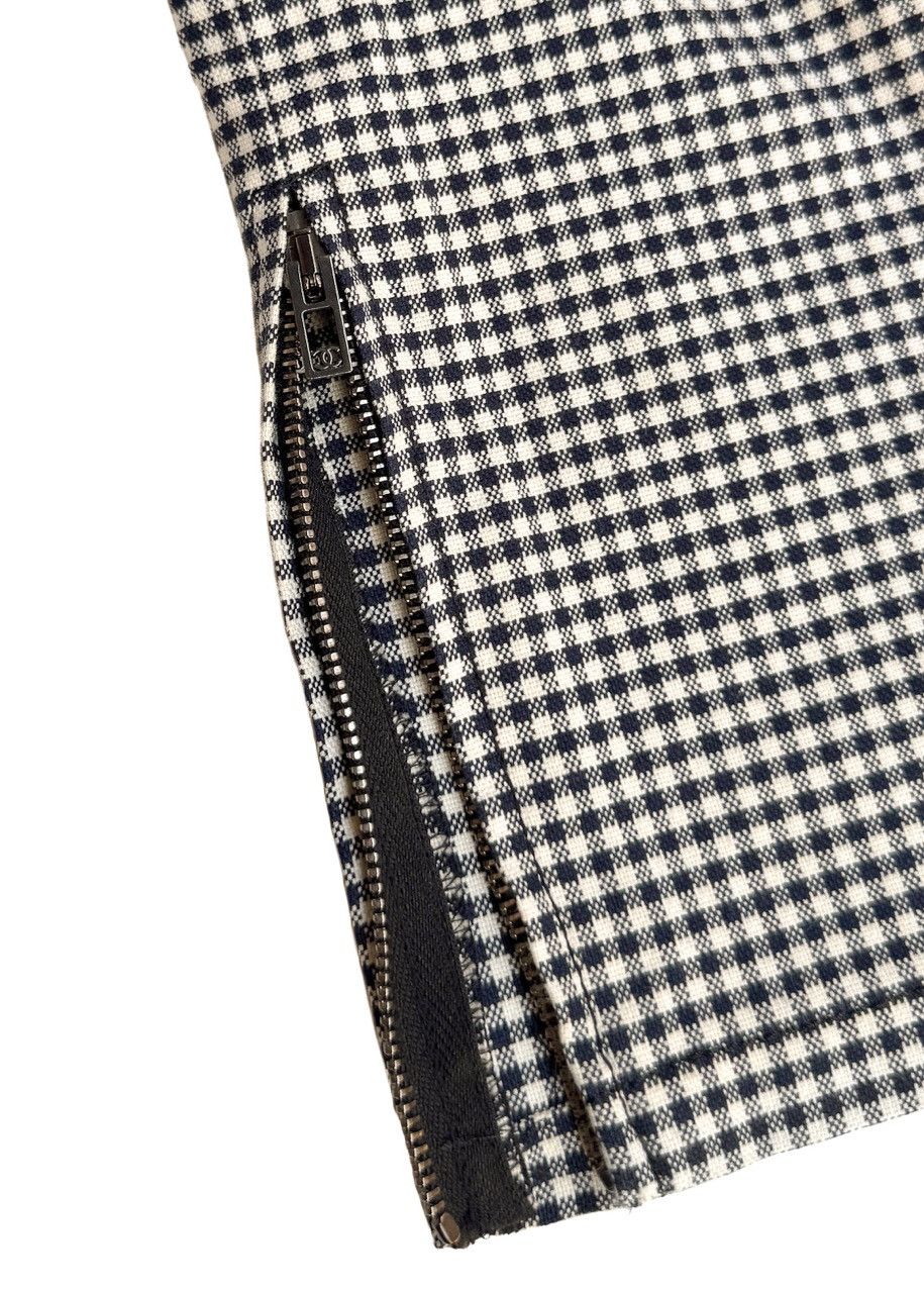Chanel Chanel SS16 Navy Blue White Gingham Logo Waist Crop Trousers Size 28" / US 6 / IT 42 - 9 Thumbnail