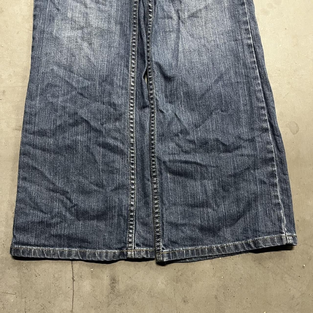 Japanese Brand × Vintage Vintage Y2K/2000s Baggy Bootcut Dark wash Denim Jeans! Size US 36 / EU 52 - 5 Thumbnail
