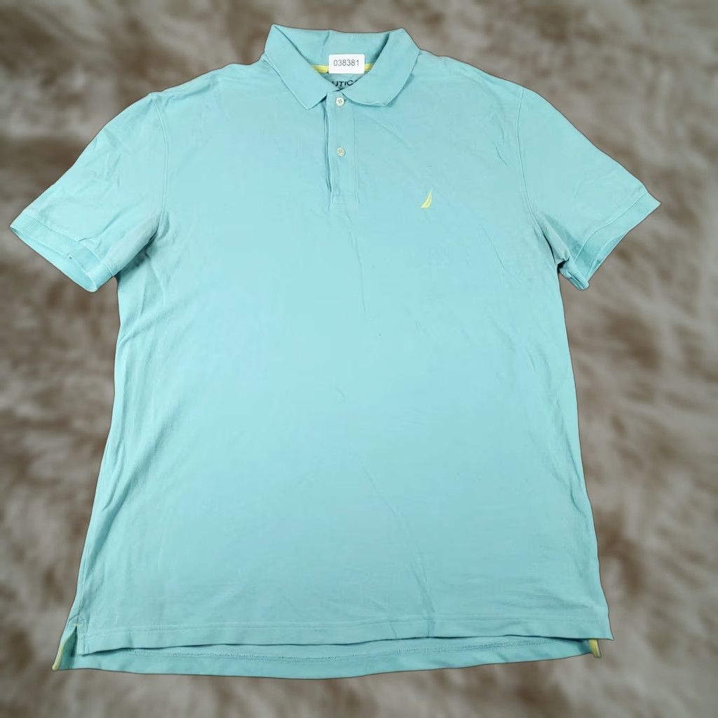 Nautica Nautica Polo Shirt Mens XL Blue Casual Short Sleeve Regular Fit Size US XL / EU 56 / 4 - 1 Thumbnail