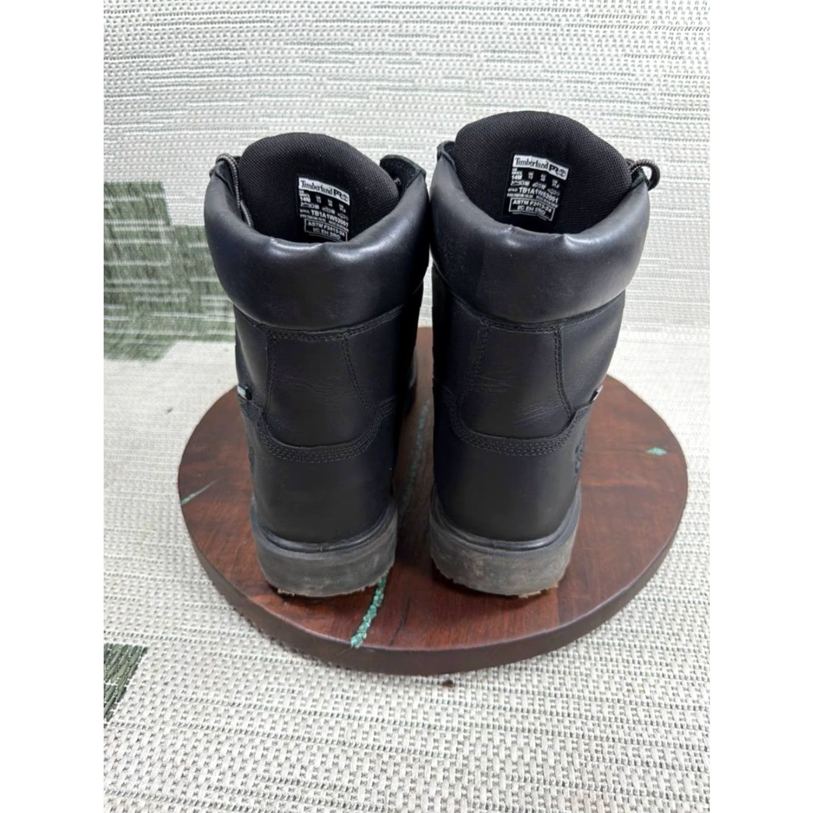 Timberland Timberland PRO Boots Mens Size 14 M Direct Attach Steel Toe Work Black Leather Shoes Size US 14 / EU 47 - 5 Thumbnail