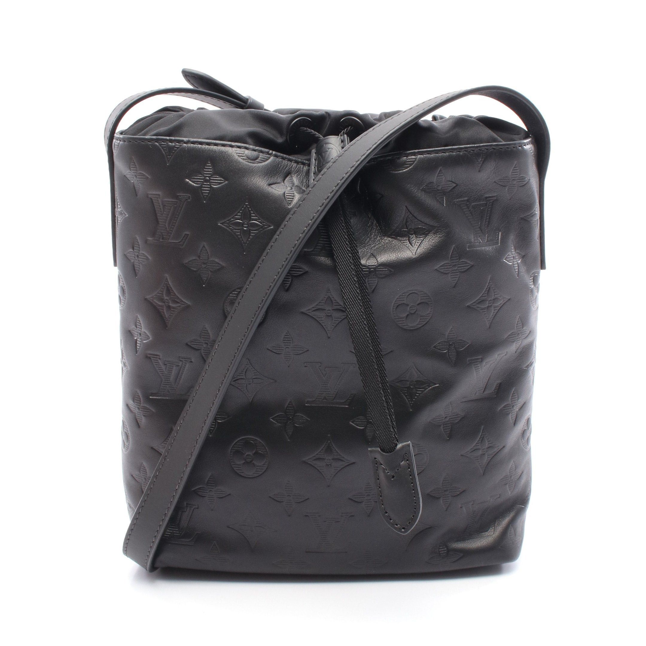 Louis Vuitton Louis Vuitton Nano Bag Monogram Shadow Shoulder Leather Black Size ONE SIZE - 1 Thumbnail