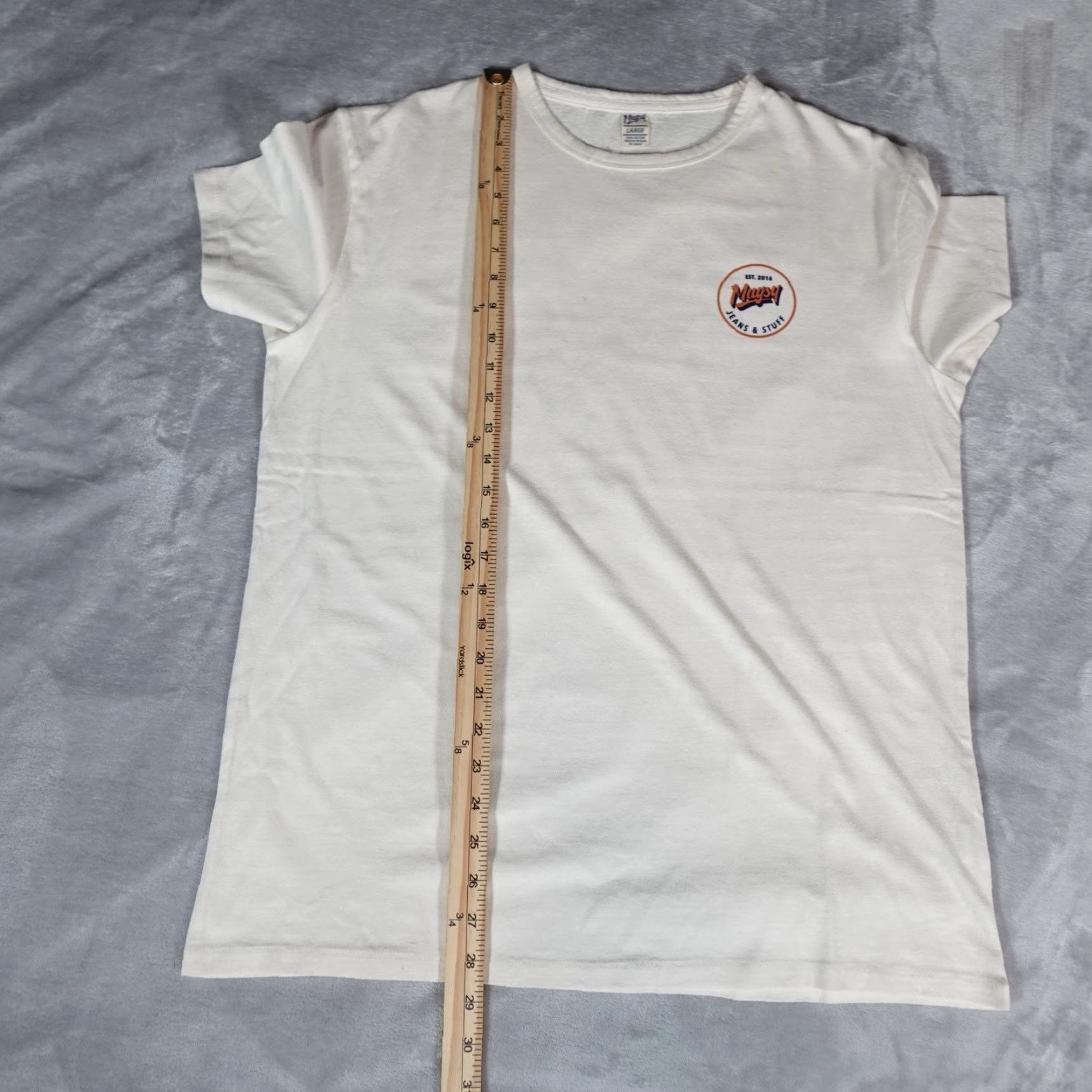 Vintage VINTAGE Mugsy Mens T-Shirt Short Sleeve Crew Neck Graphic Print Beige Size L Casual Summer Size US L / EU 52-54 / 3 - 8 Thumbnail