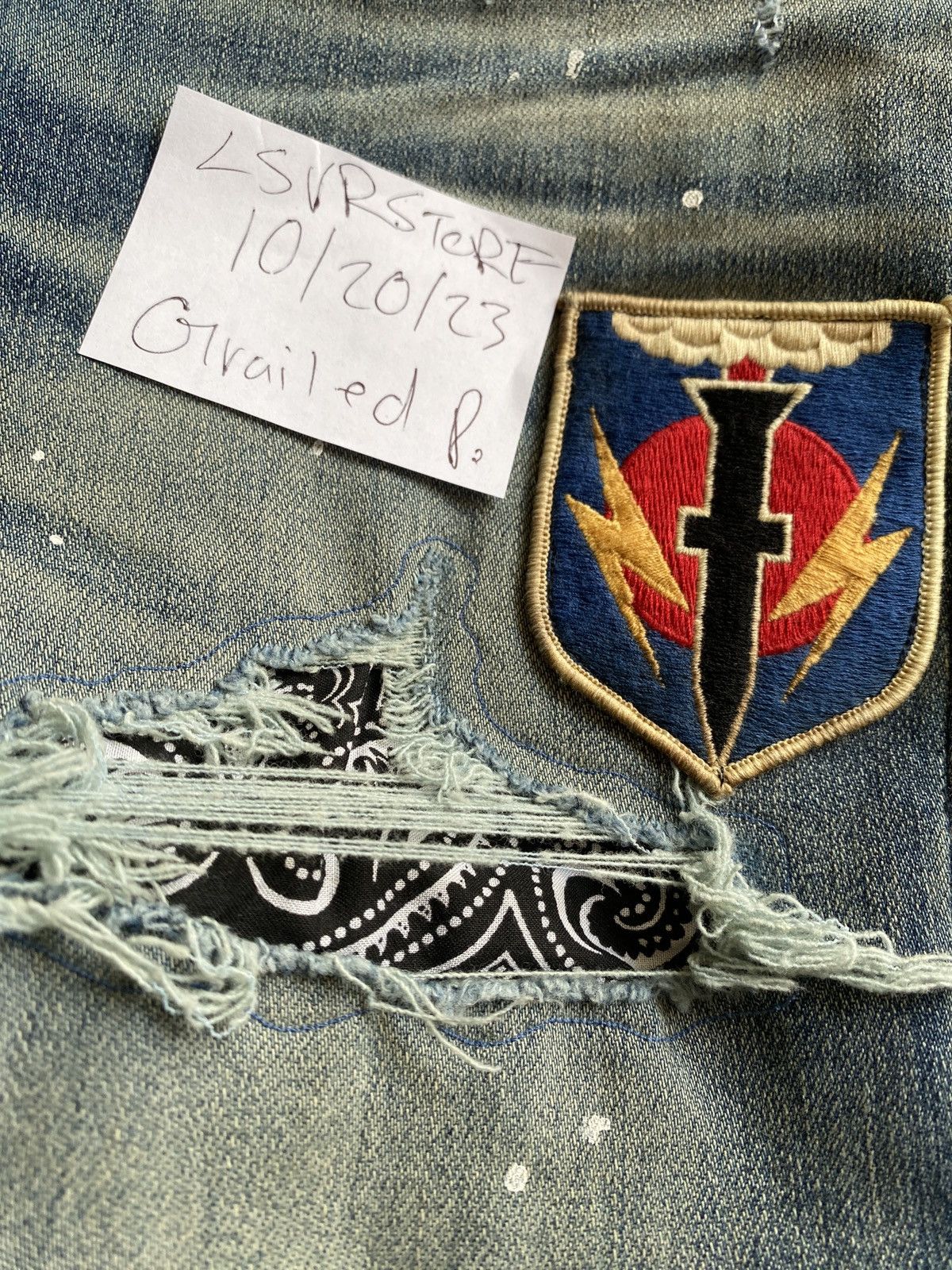 Amiri AMIRI Art Patch Medium Indigo 32 OG Rare* Size US 32 / EU 48 - 13 Thumbnail