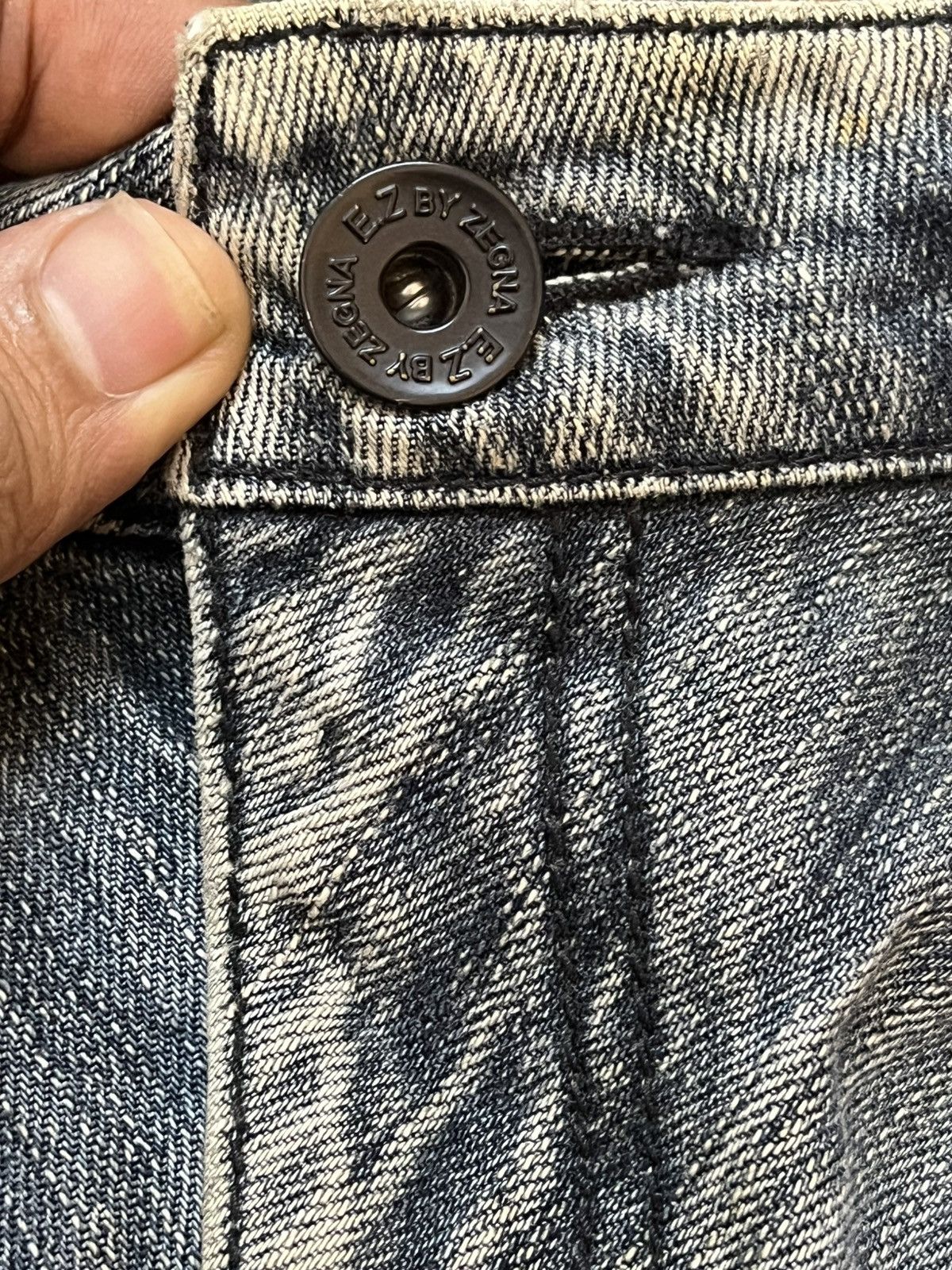 14th Addiction Vintage Ermenegildo Zegna by Zegna Gaded Grunge Denim Size US 31 - 9 Thumbnail
