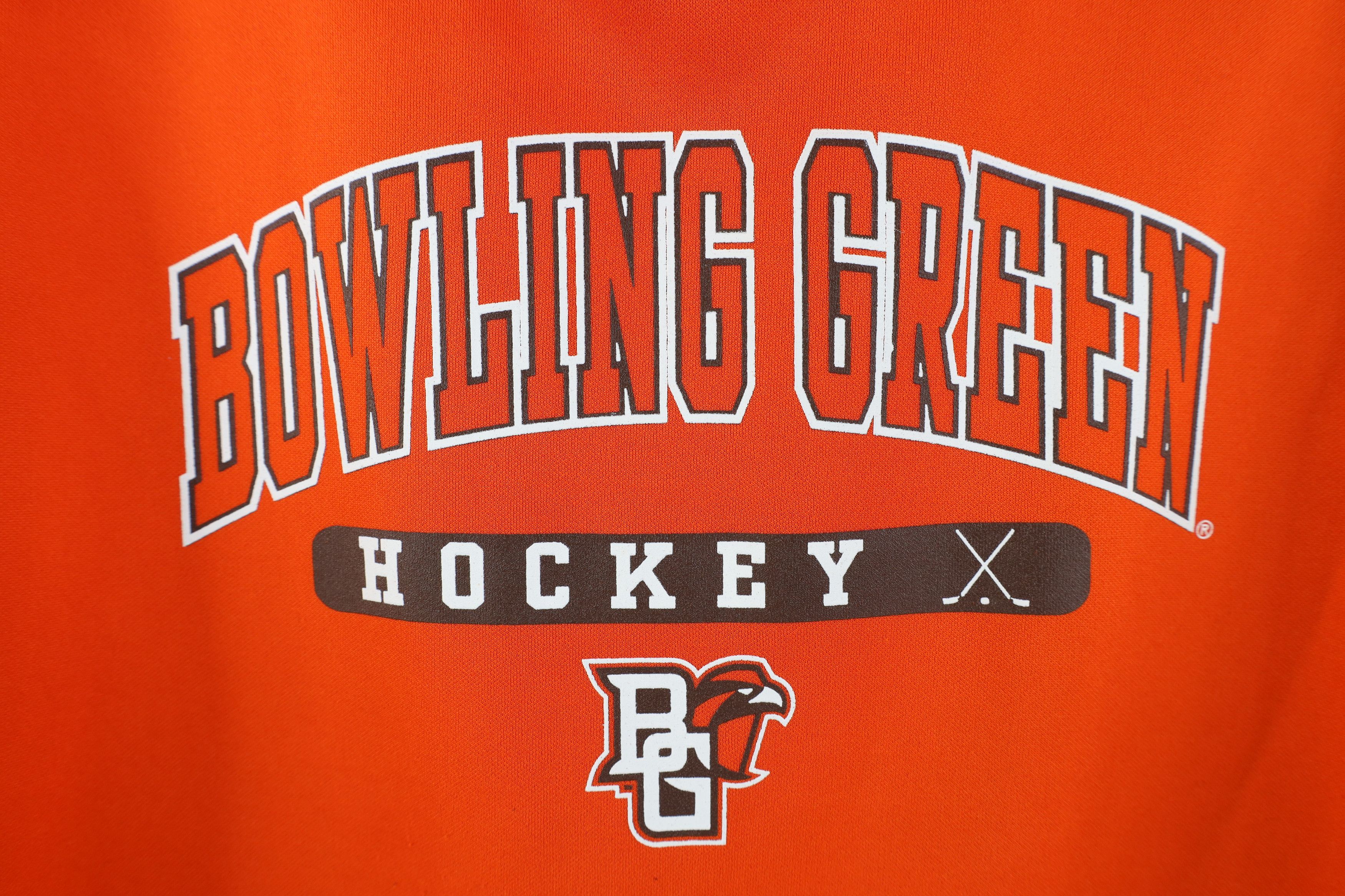 Vintage Vintage Bowling Green State University Hockey Hoodie Orange Size US L / EU 52-54 / 3 - 4 Thumbnail