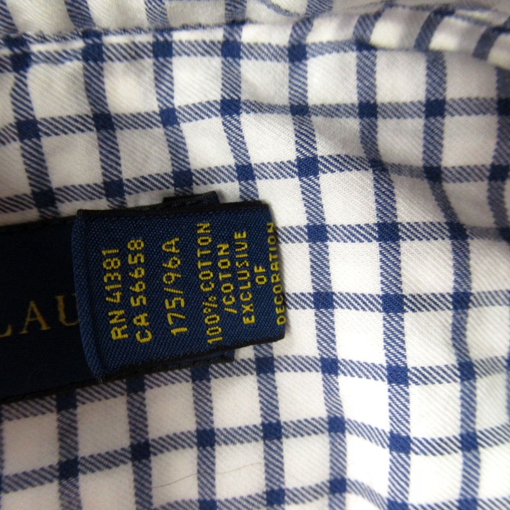 Ralph Lauren Ralph Lauren Shirt Mens Medium Blue Long Sleeve Lightweight Button Front Checks Size US M / EU 48-50 / 2 - 4 Thumbnail
