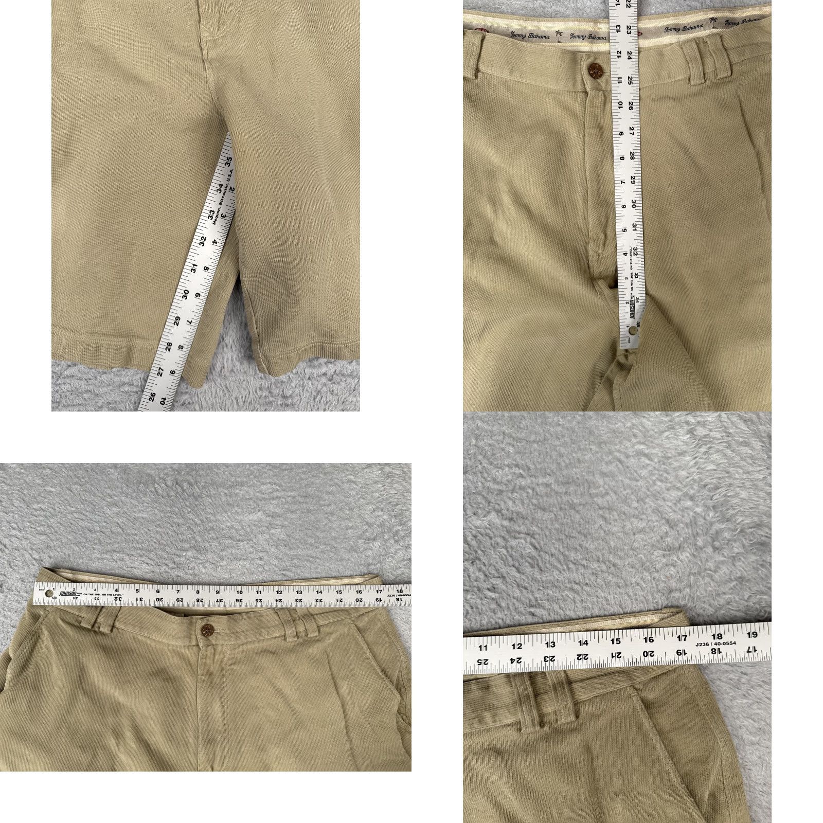 Tommy Bahama Tommy Bahama Shorts Mens 36 Tan Silk Cotton Blend Relax Chino Flat Front Casual Size US 36 / EU 52 - 8 Thumbnail