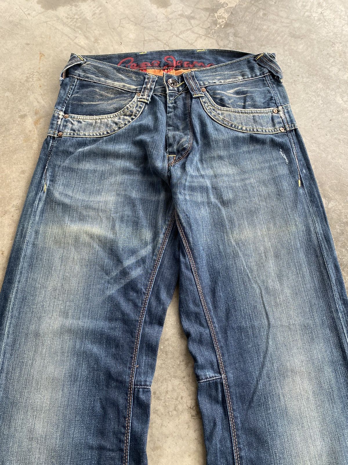Evisu × Momotaro Jeans × Pepe Jeans Baggy Jeans Pepe London Wash Blue p112 Size US 32 / EU 48 - 13 Thumbnail